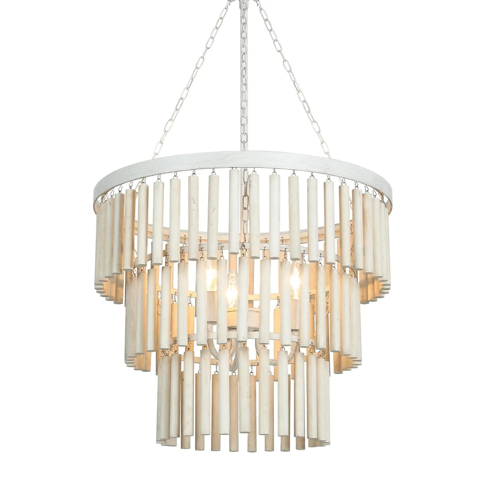 Xystus 3-Light Small White Chandelier