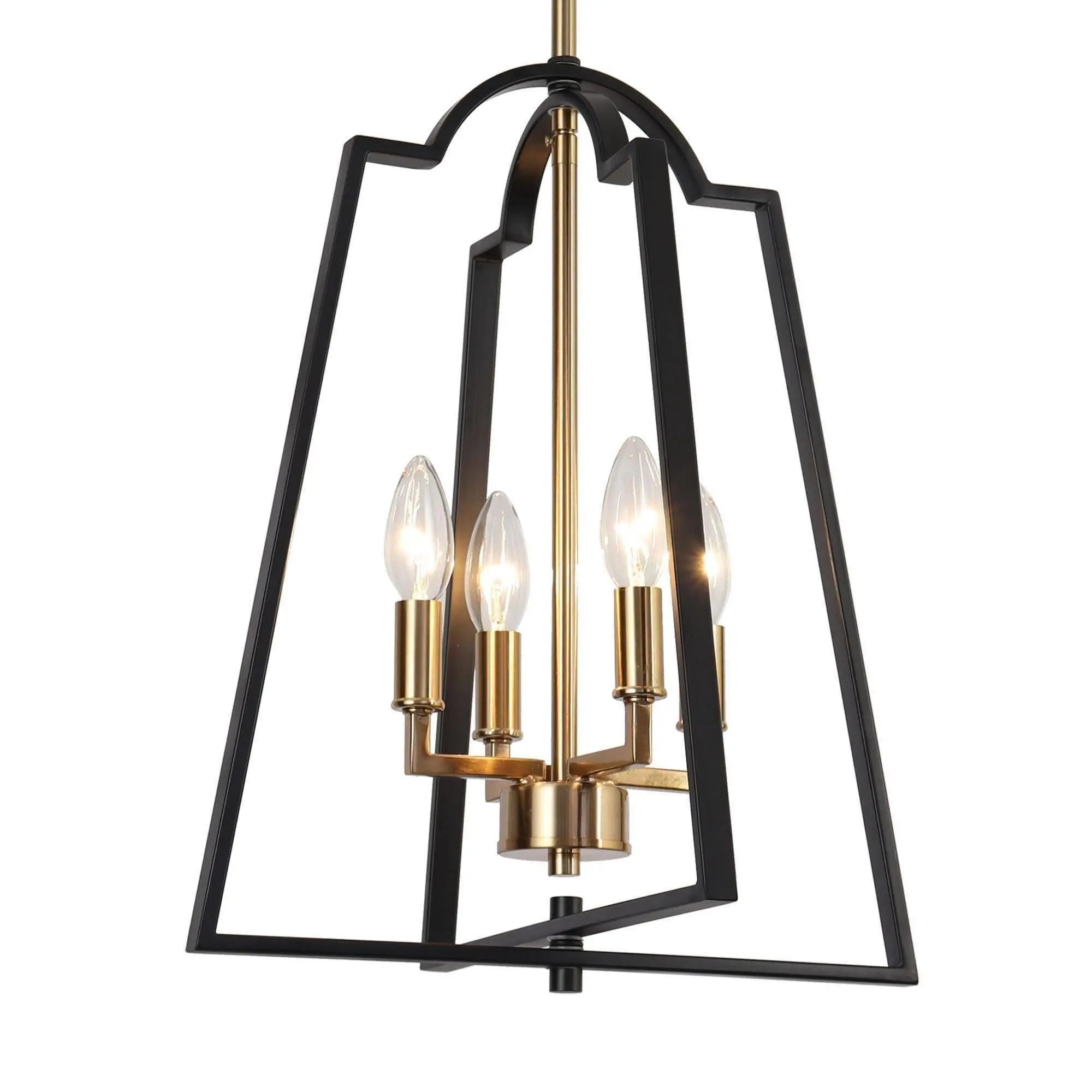Sunchokes 4-Light Small Black Chandelier