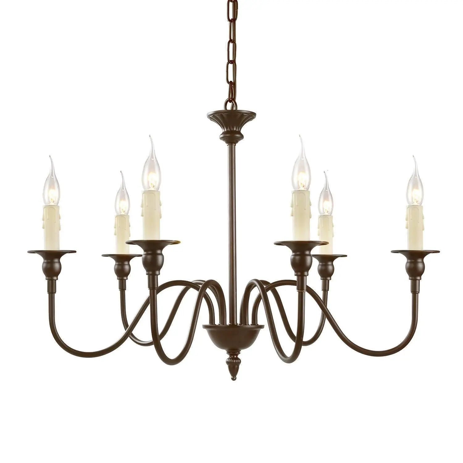 Tillandsia 6-Light Large Brown Chandelier