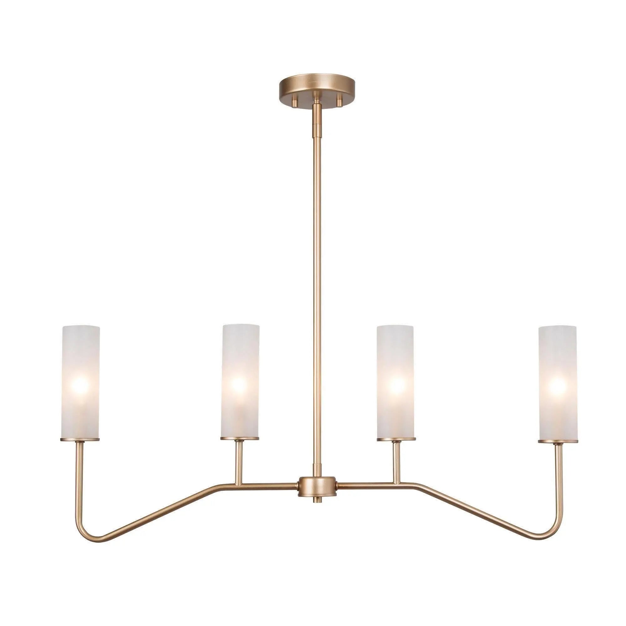 Alocasia 4-Light 32-in Gold Modern Linear Kitchen Island Light