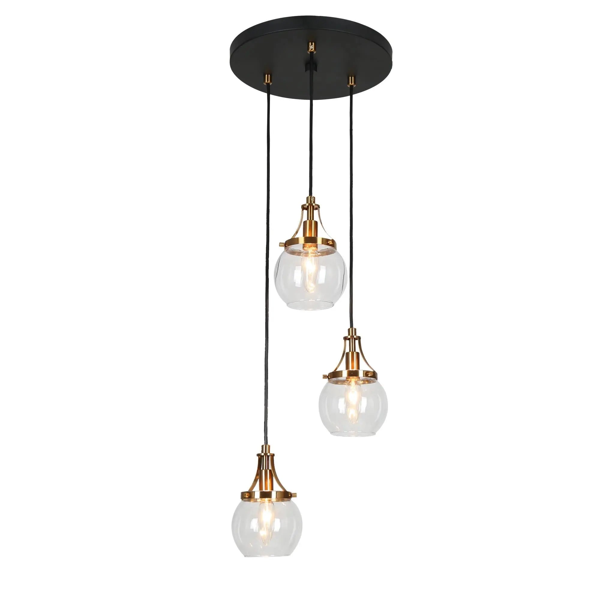 Capensis 3-Light Mini Black Chandelier