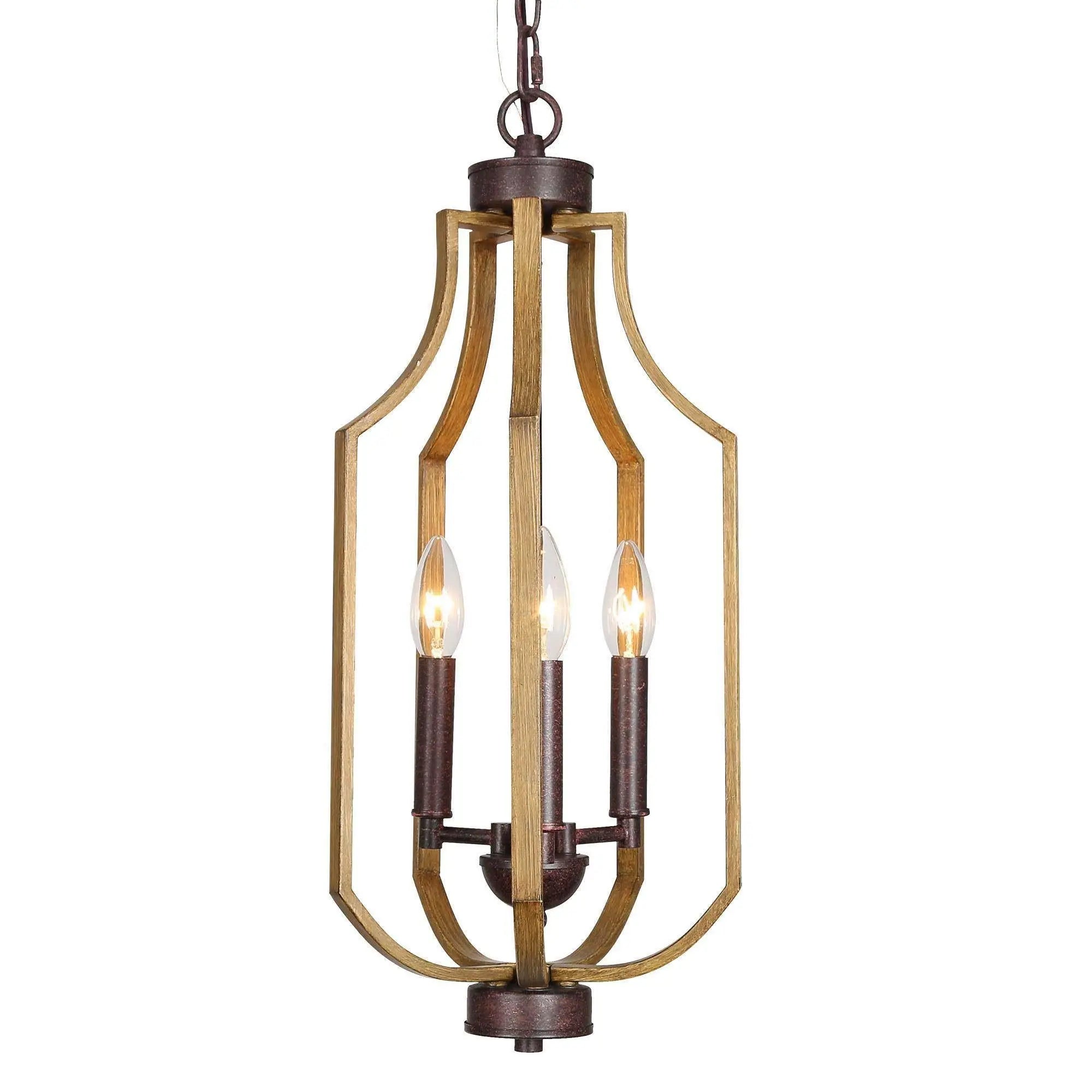 Gwalchmai 3-Light Mini Wood Chandelier