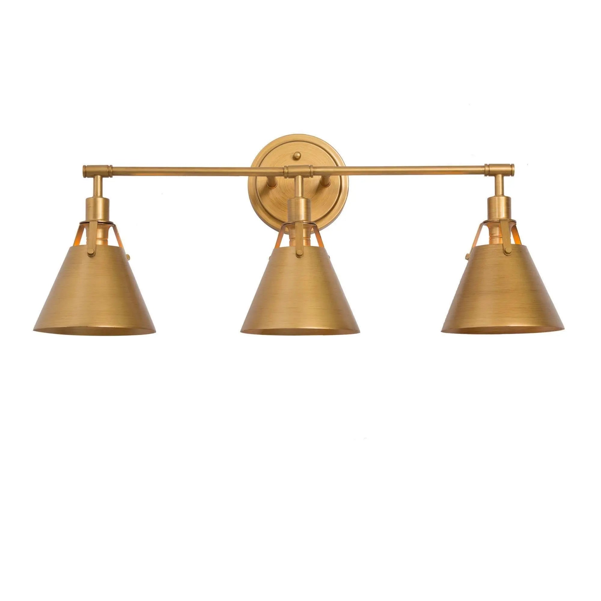 Ives 3-Light Gold Vanity Light