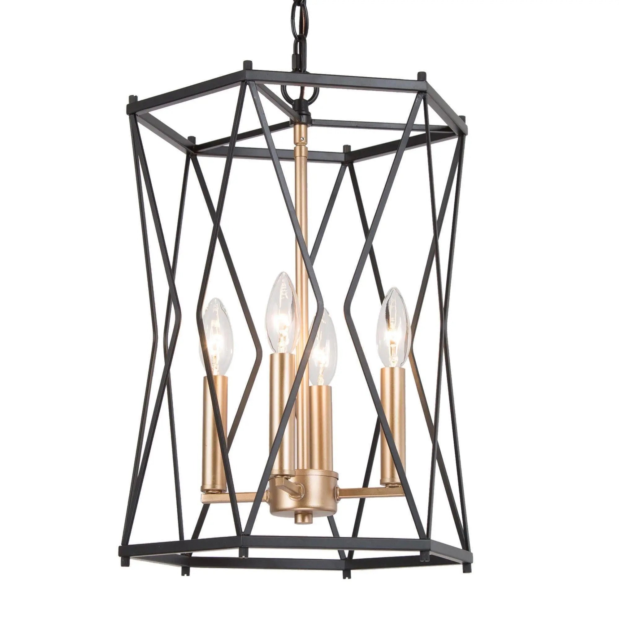 Janice 4-Light Mini Black Chandelier