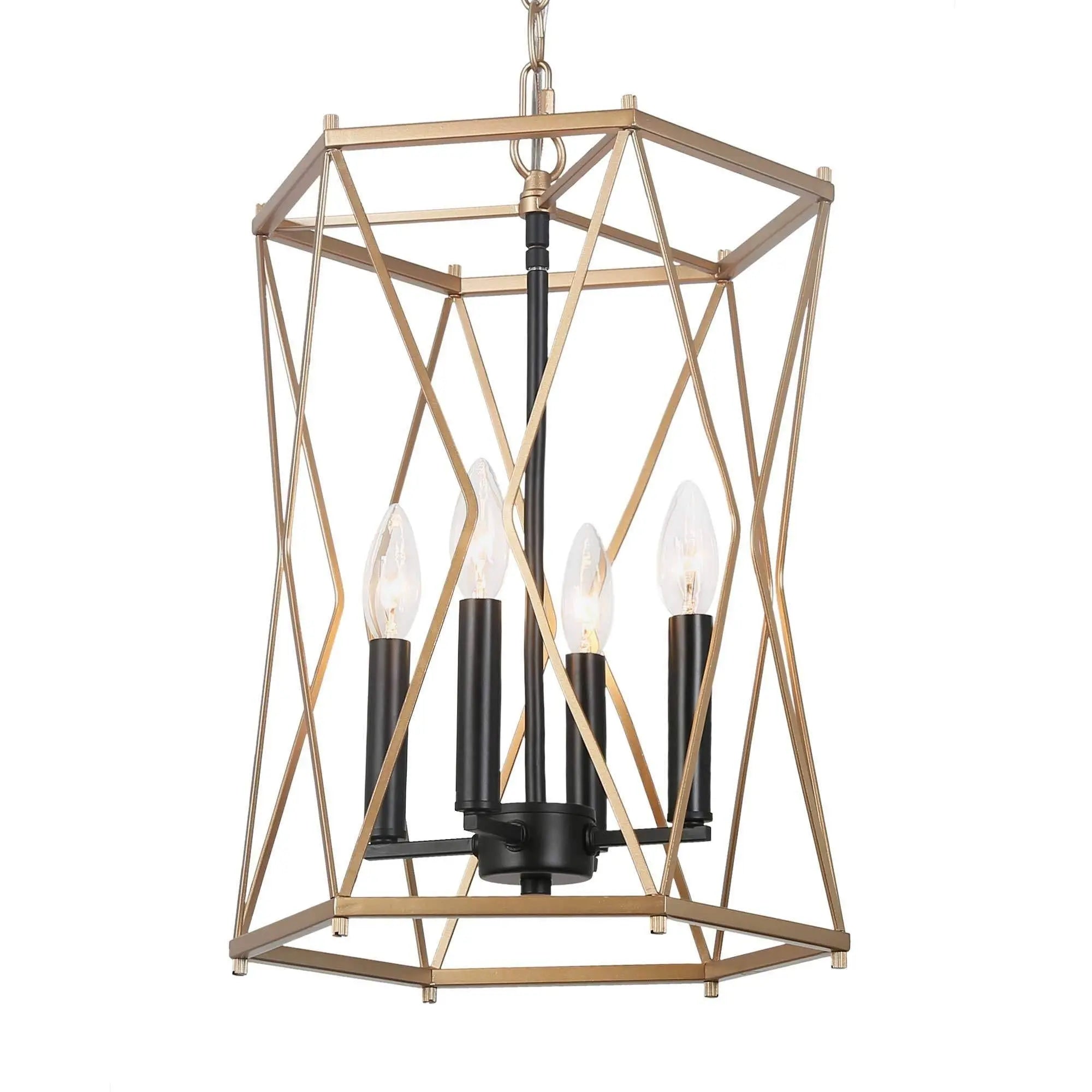Janice 4-Light Mini Black Chandelier