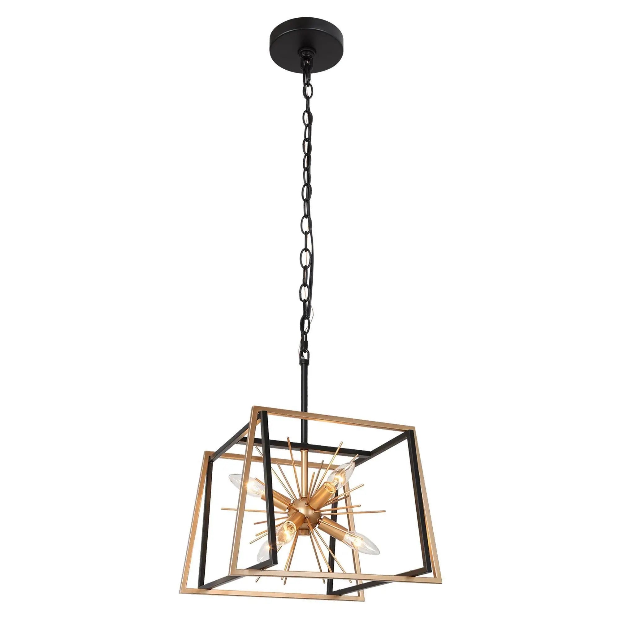 Sundews 6-Light Small Black Chandelier