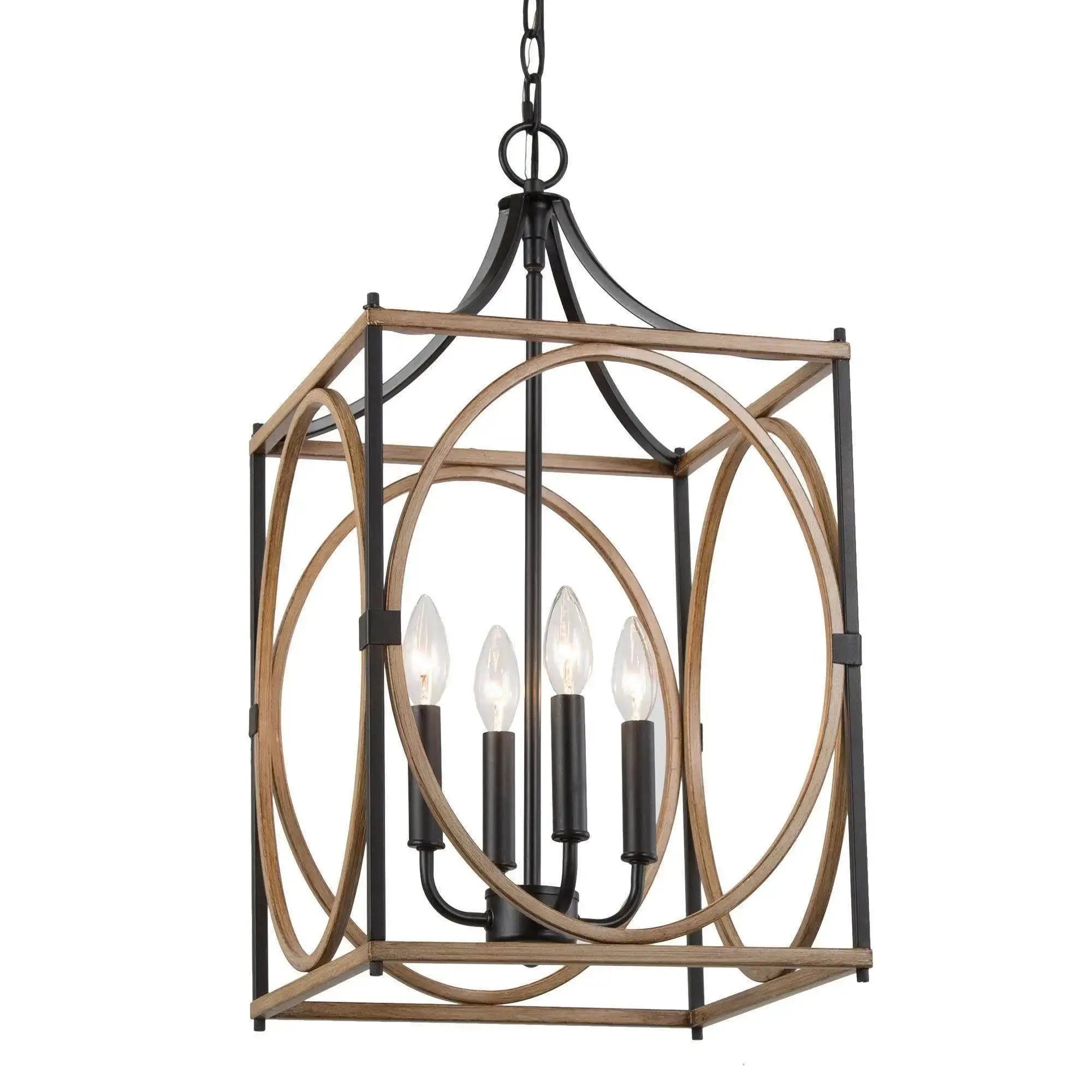 Hutchisson 4-Light Mini Black Chandelier