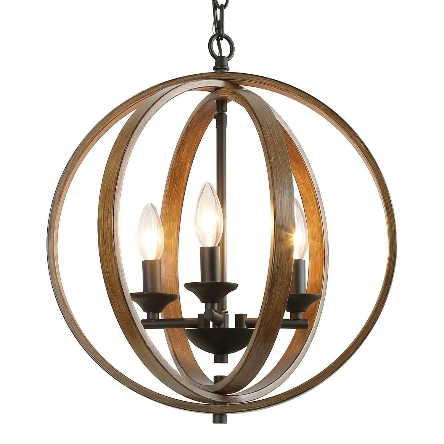 Souhaitina 3-Light Small Black Chandelier