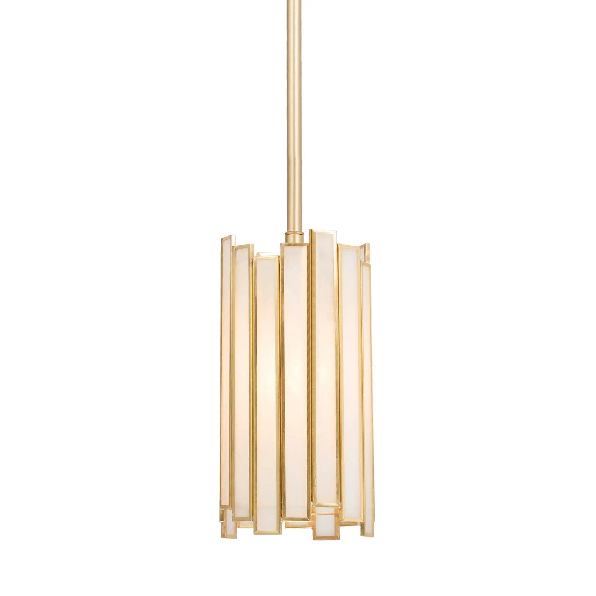 Hemaaolay 1-Light 4" Gold Modern Cylinder Pendant Light Fixtures