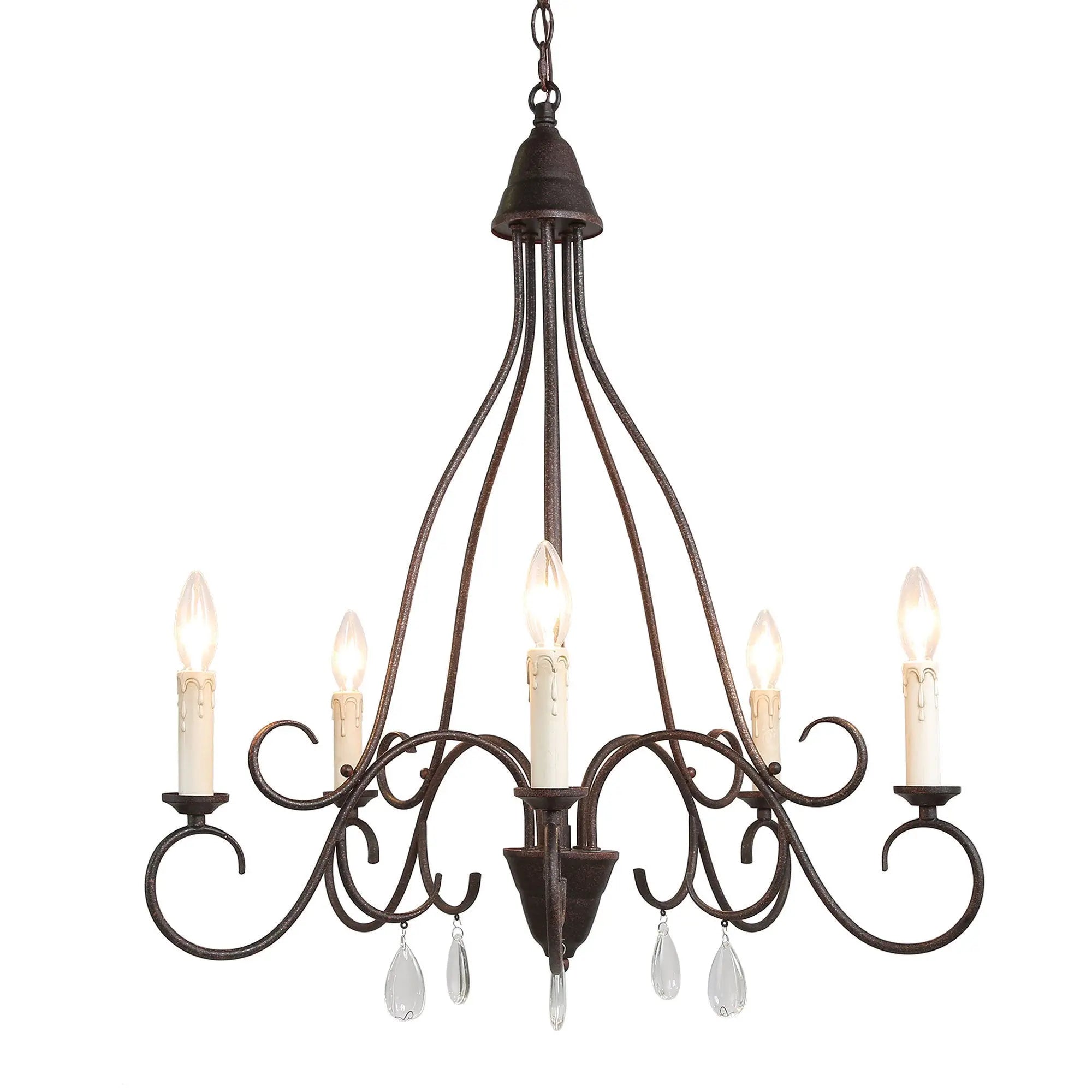 Legiasismeri 5-Light Large Bronze Chandelier