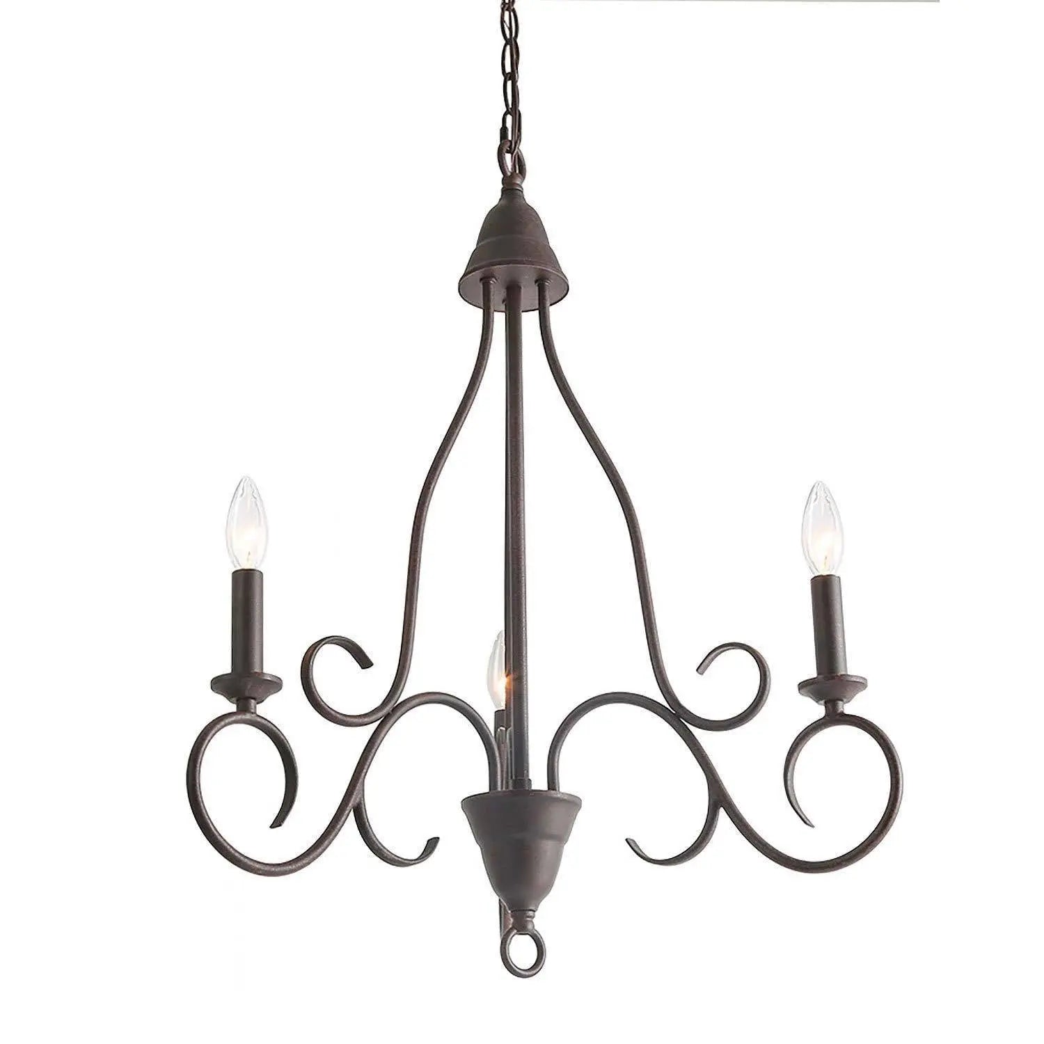 Legiasismeri 3-Light Medium Bronze Chandelier
