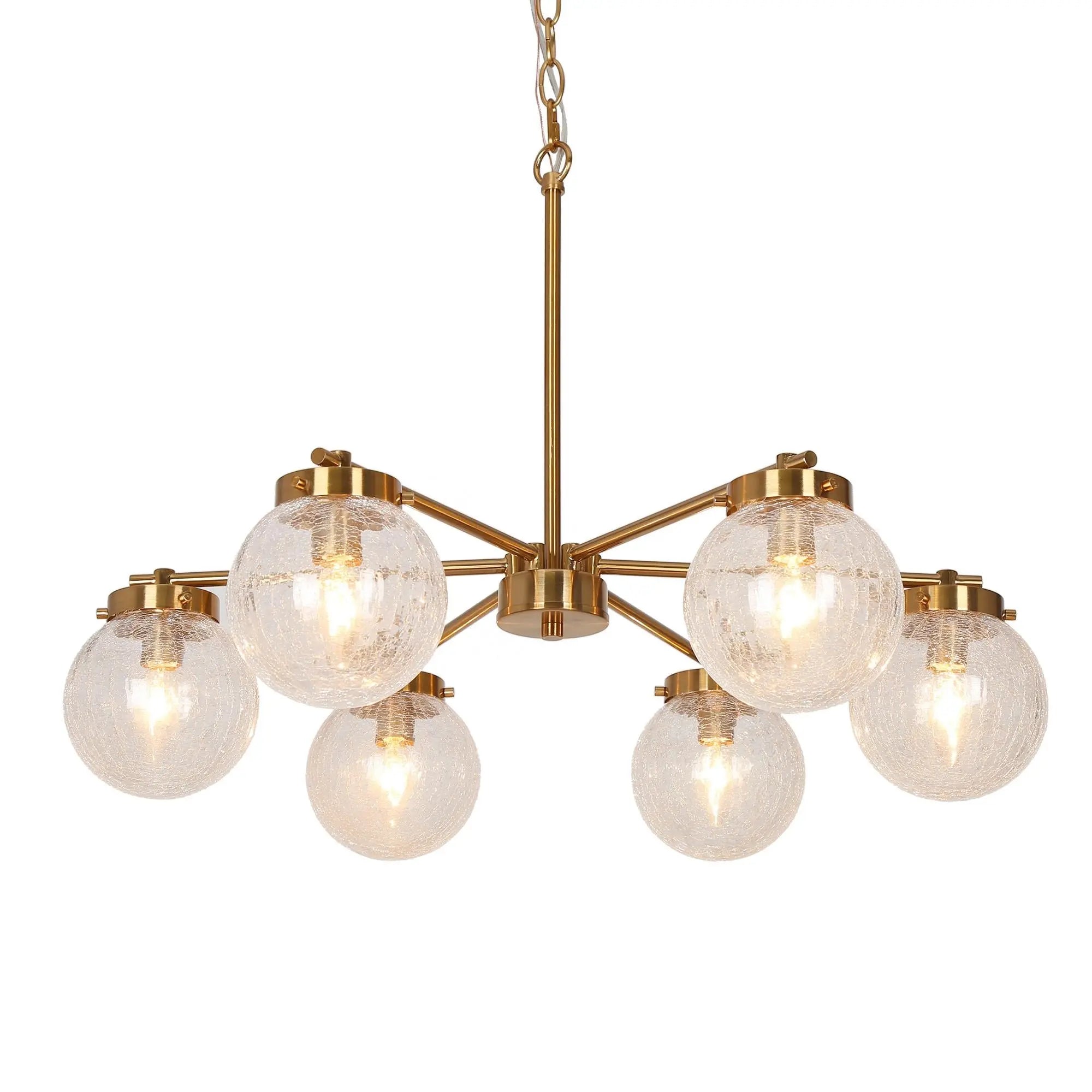 Ariene 6-Light Large Brass Chandelier