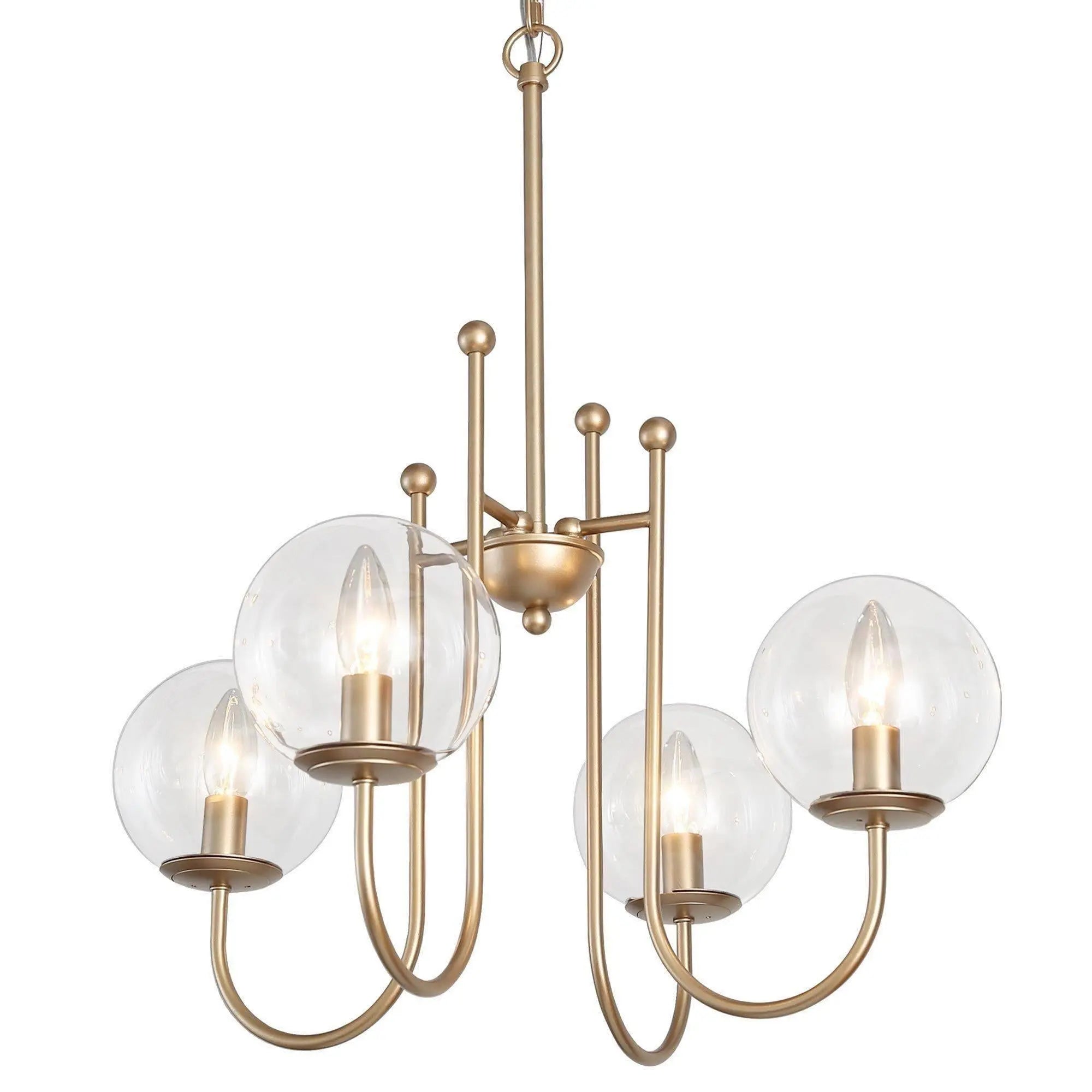 Radifolium 4-Light Small Gold Chandelier