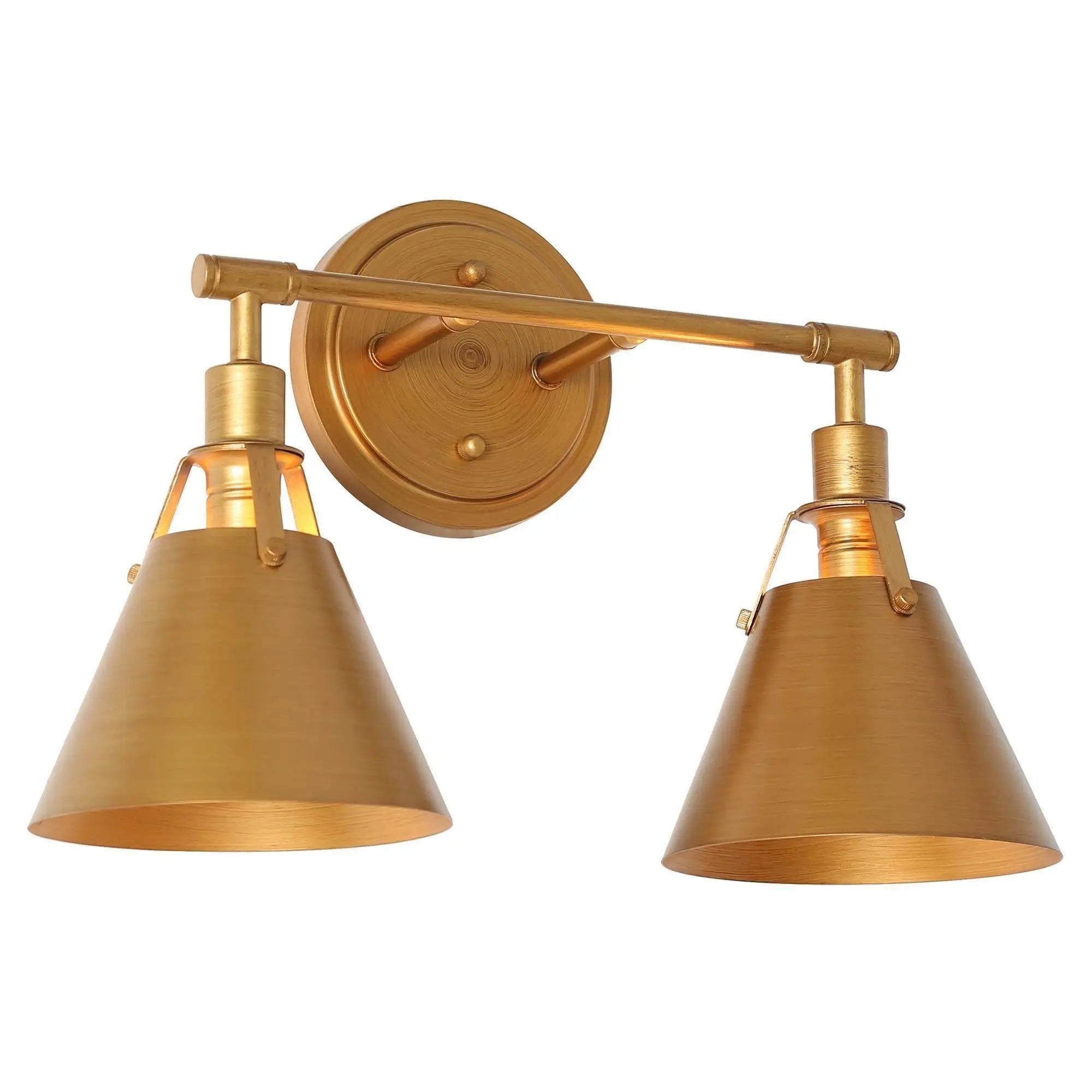 Ives 2-Light Gold Vanity Light