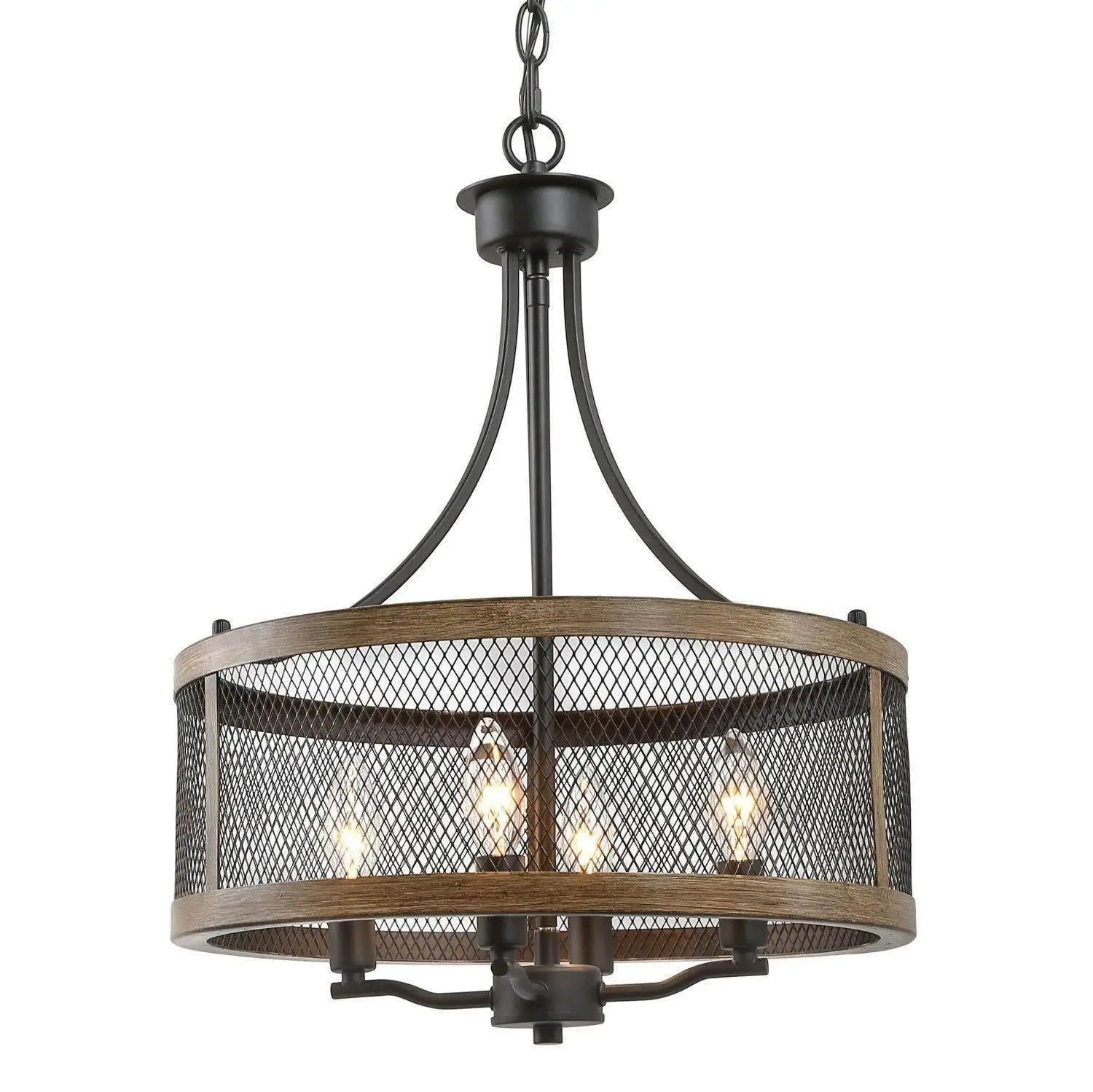Damsel 4-Light Small Black Chandelier