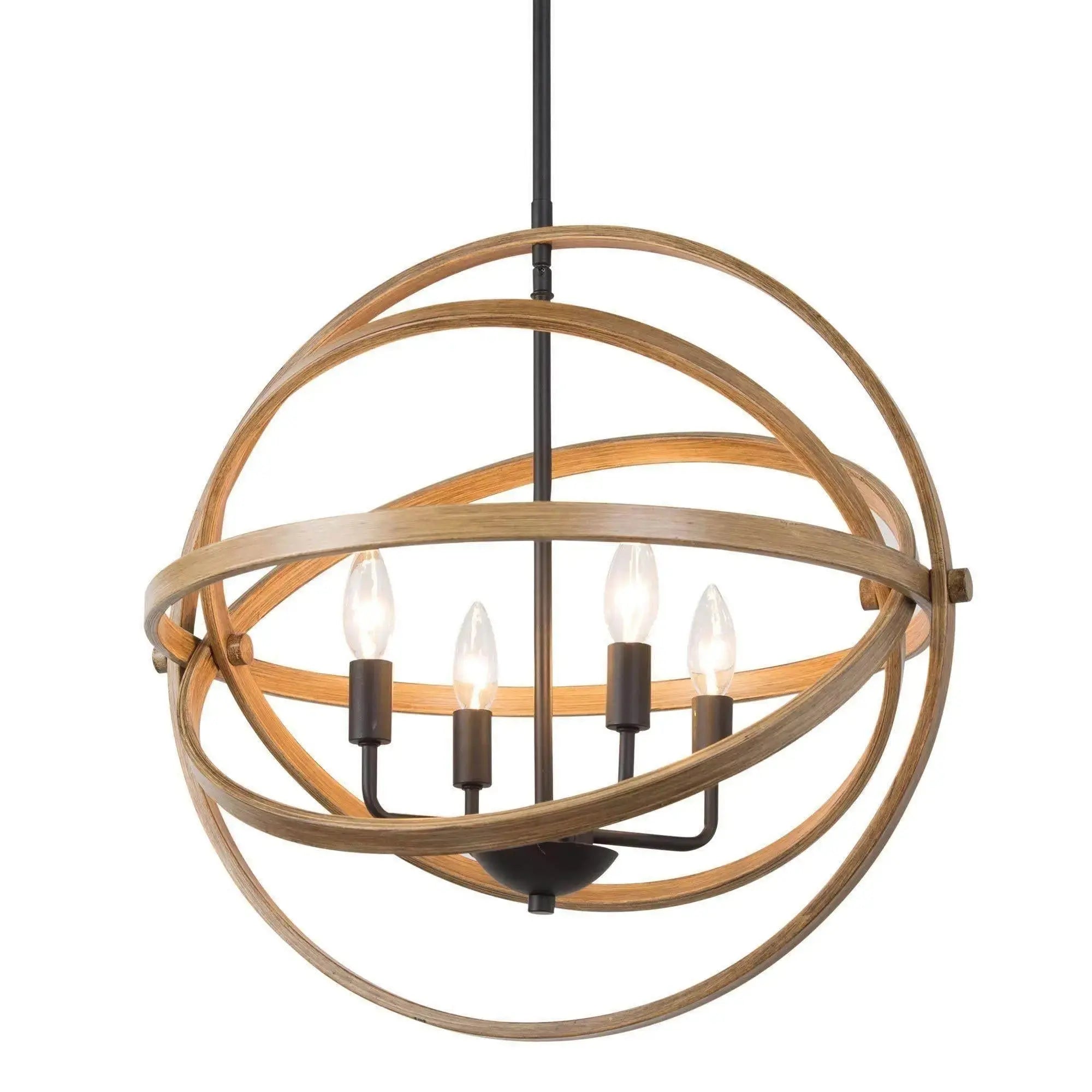 Mirabilis 4-Light Small Black Chandelier