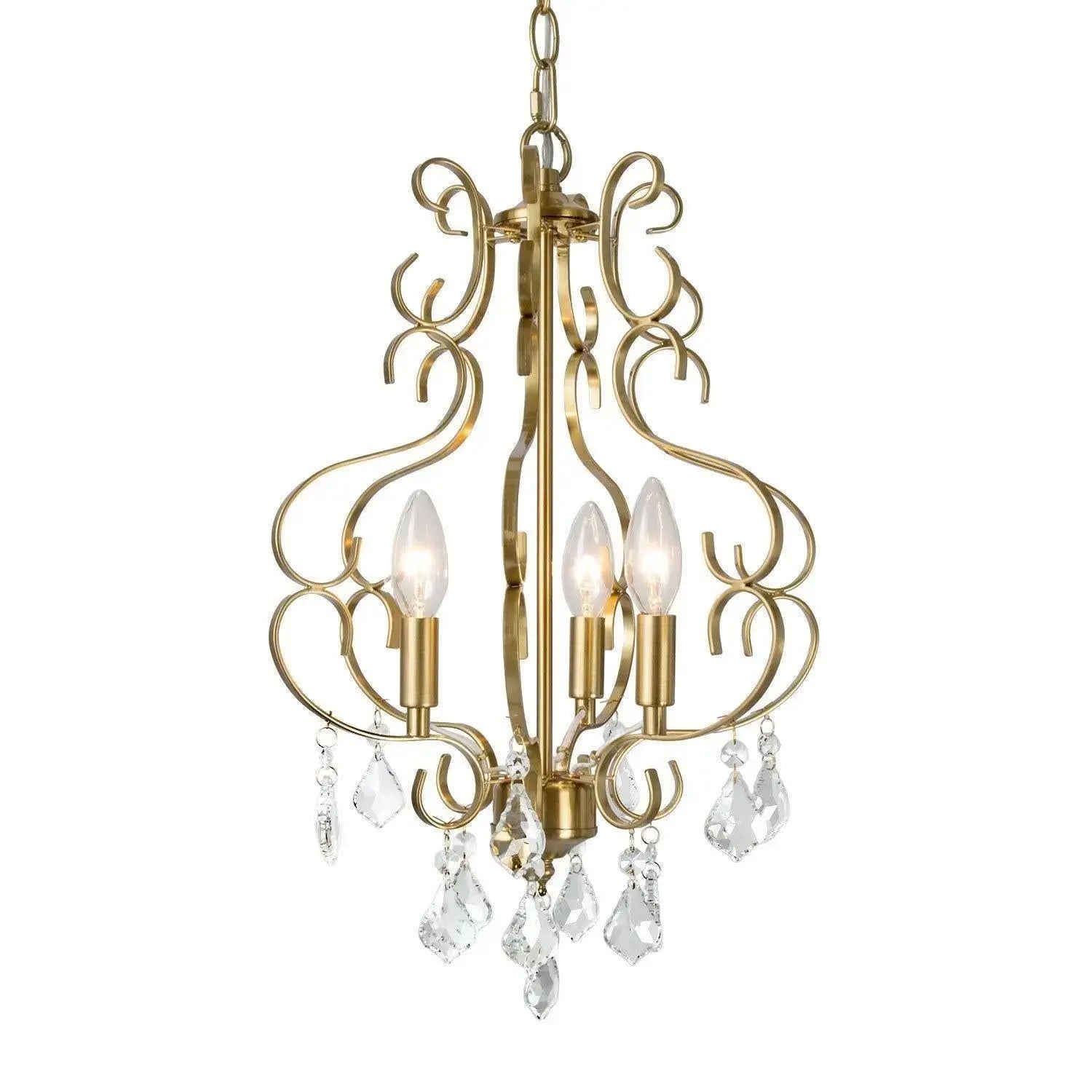 Swarthout 3-Light Mini Brass Chandelier