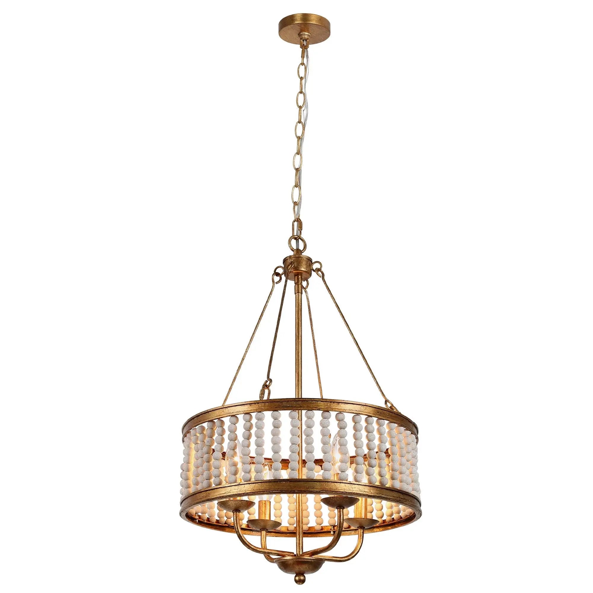 Jerusalem 4-Light Small Gold Chandelier