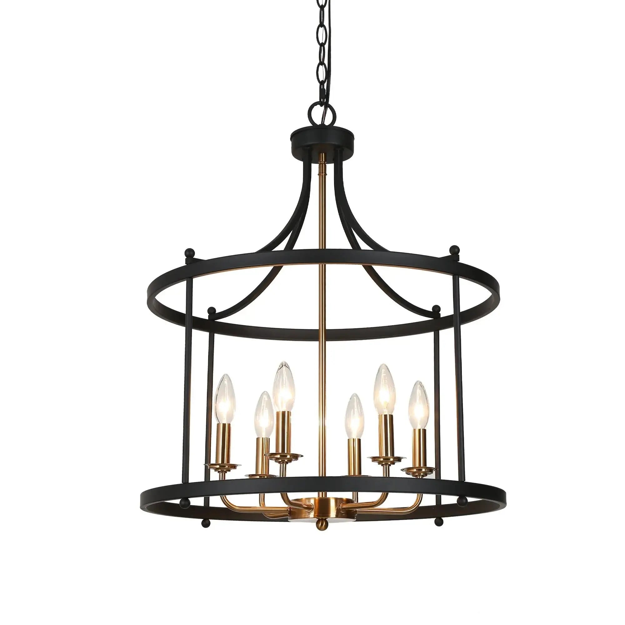 Trounifer 6-Light Small Black  Chandelier