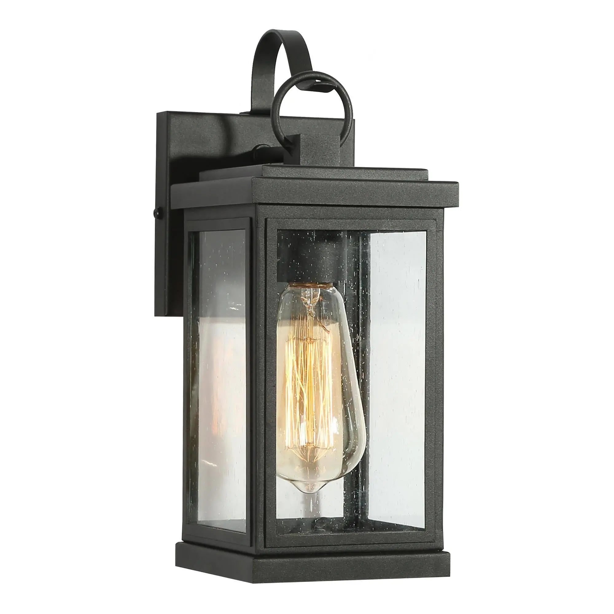 Phalaenopsis 12"H 1-Light Black Outdoor Wall Light Set of 2