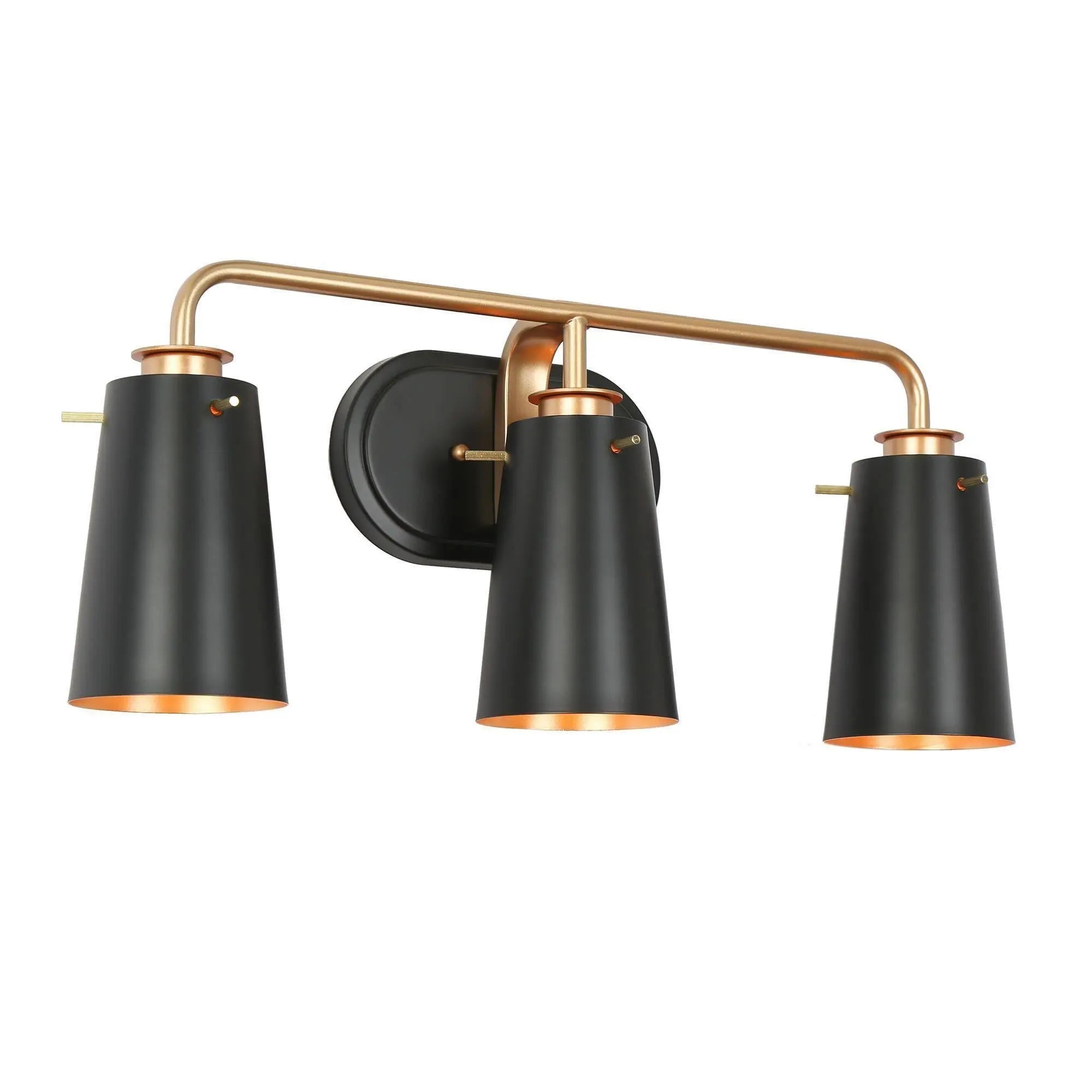 Santarbara 3-Light Black and Gold Vanity Light