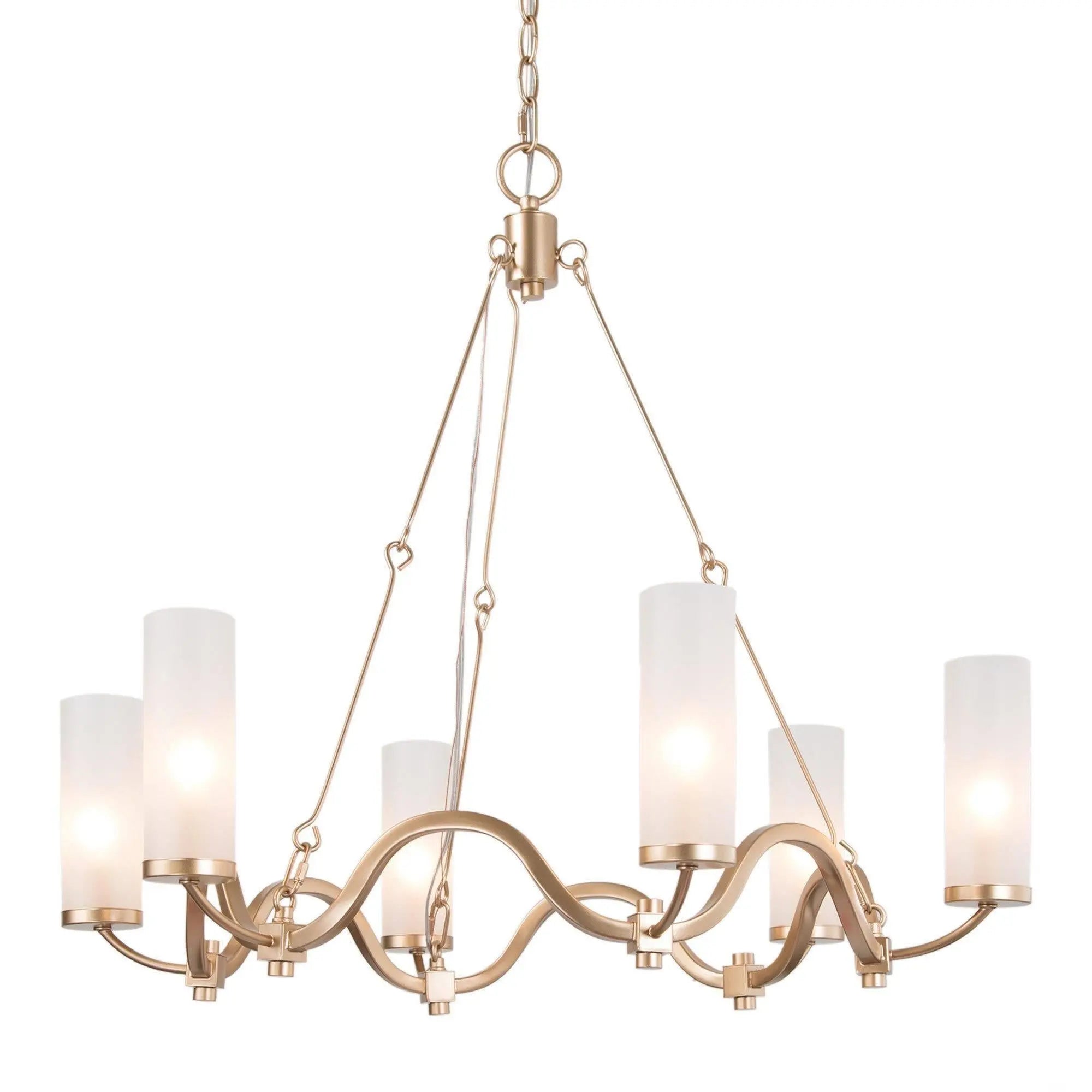 Marlon 6-Light Large Gold Chandelier