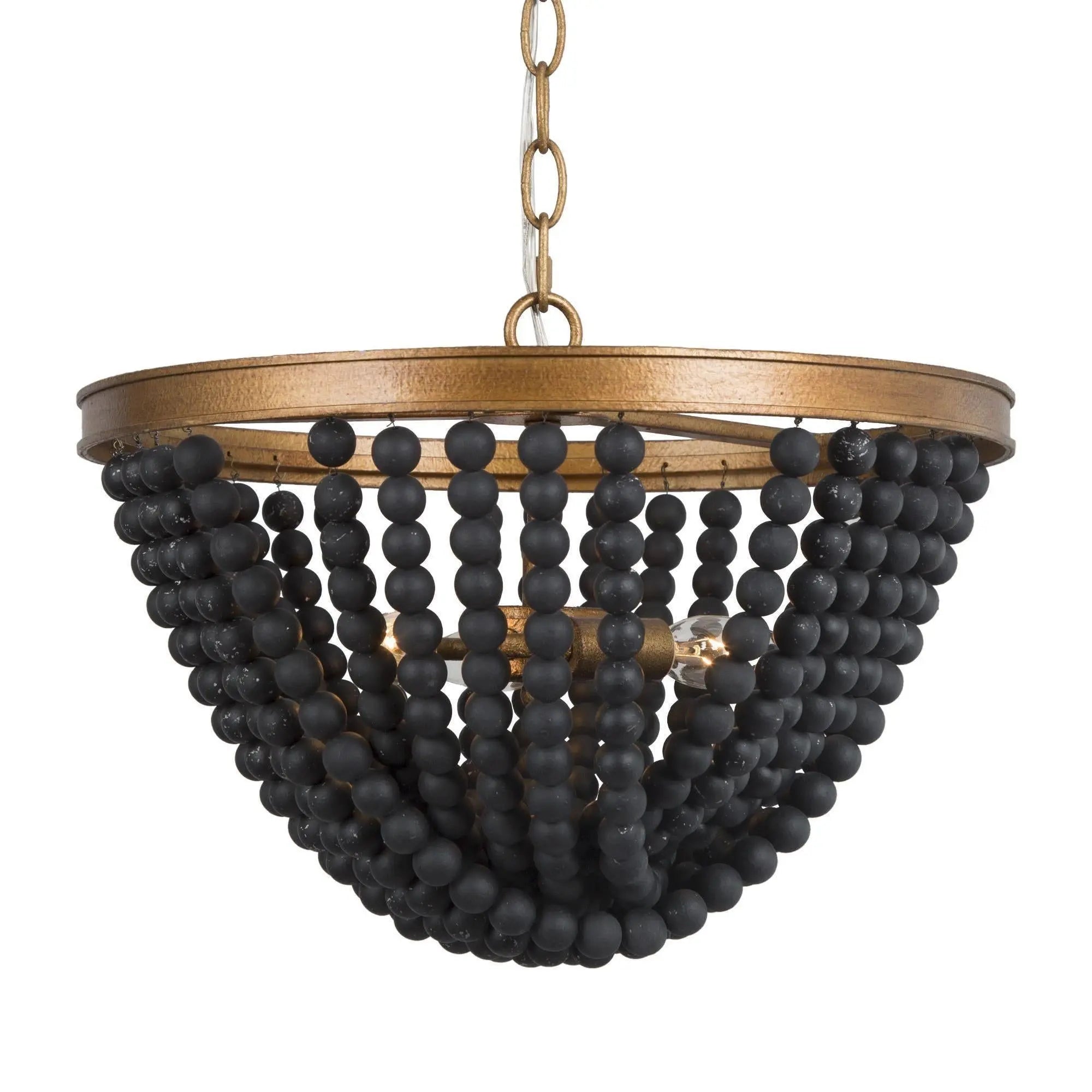 Nymphaea 3-Light Small Gold Chandelier