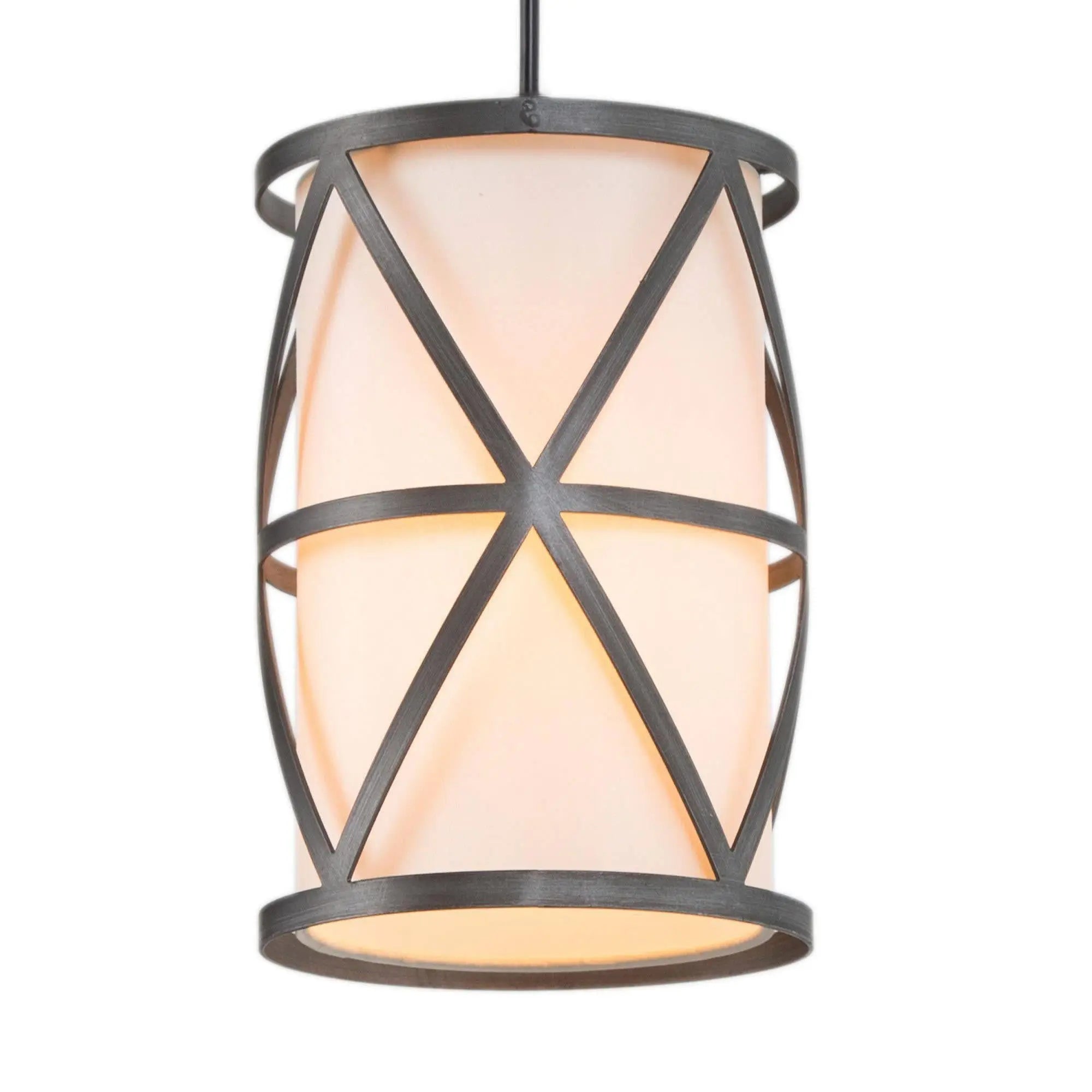 Muriryffa 1-Light 6" Black Modern Cylinder Pendant Light Fixtures