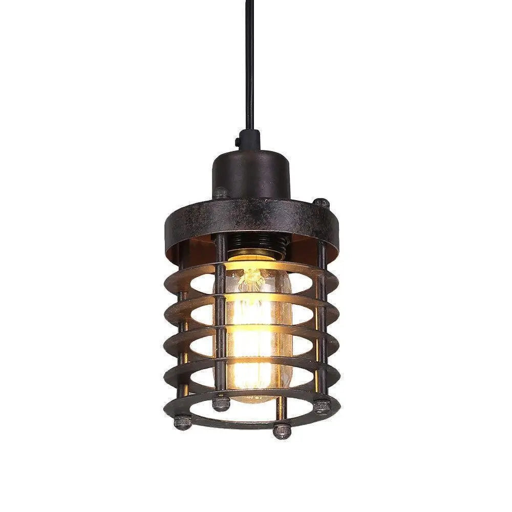 Wodroary 1-Light 4" Black Industrial Cylinder Pendant Light Fixtures
