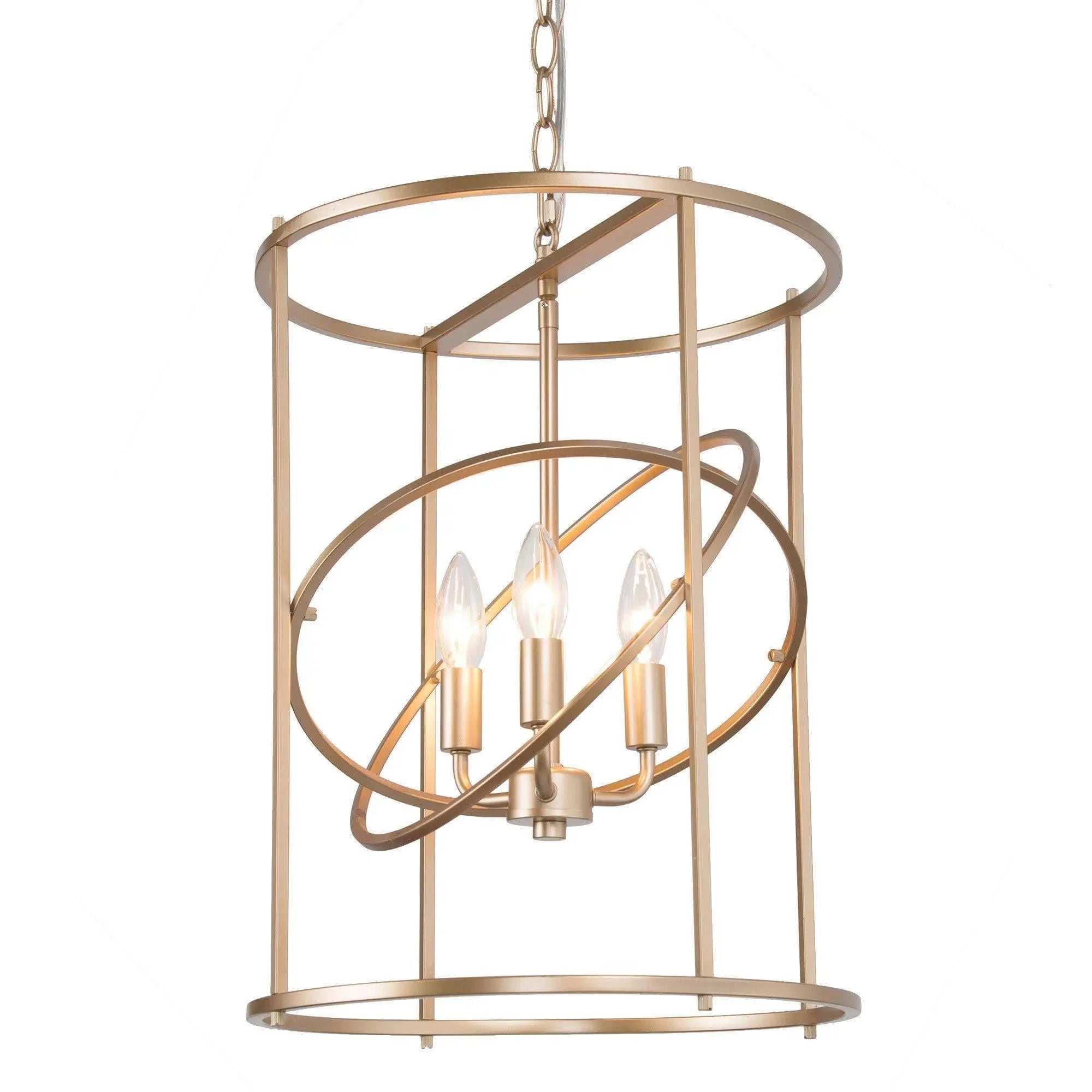 Casmitasy 3-Light Small Gold Chandelier