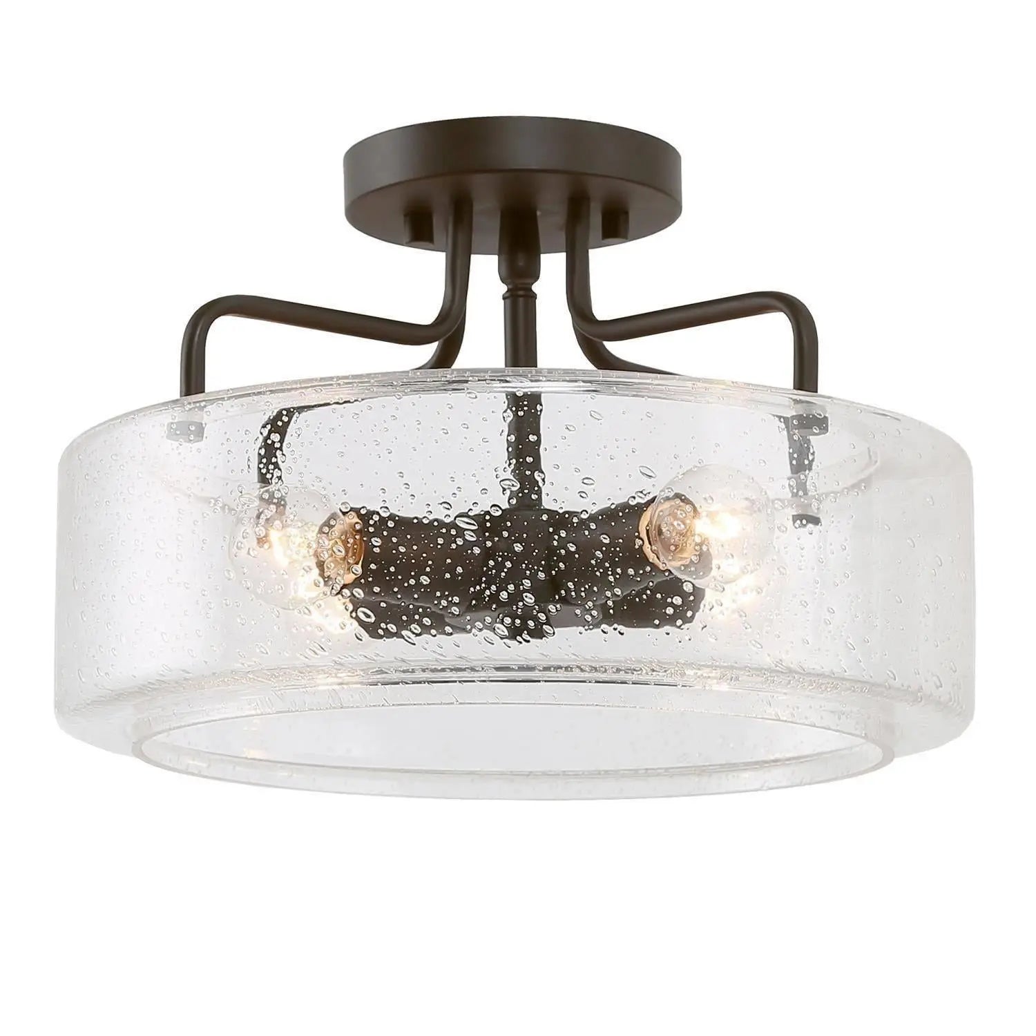 Capybara 4-Light Mini Black Semi-Flush-Mount Light