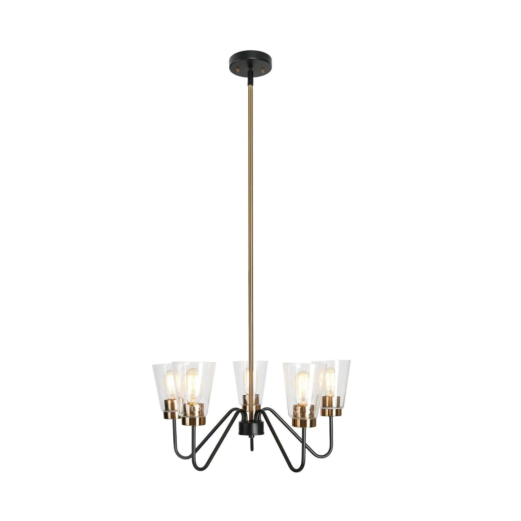 Neil 5-Light Medium Black Chandelier