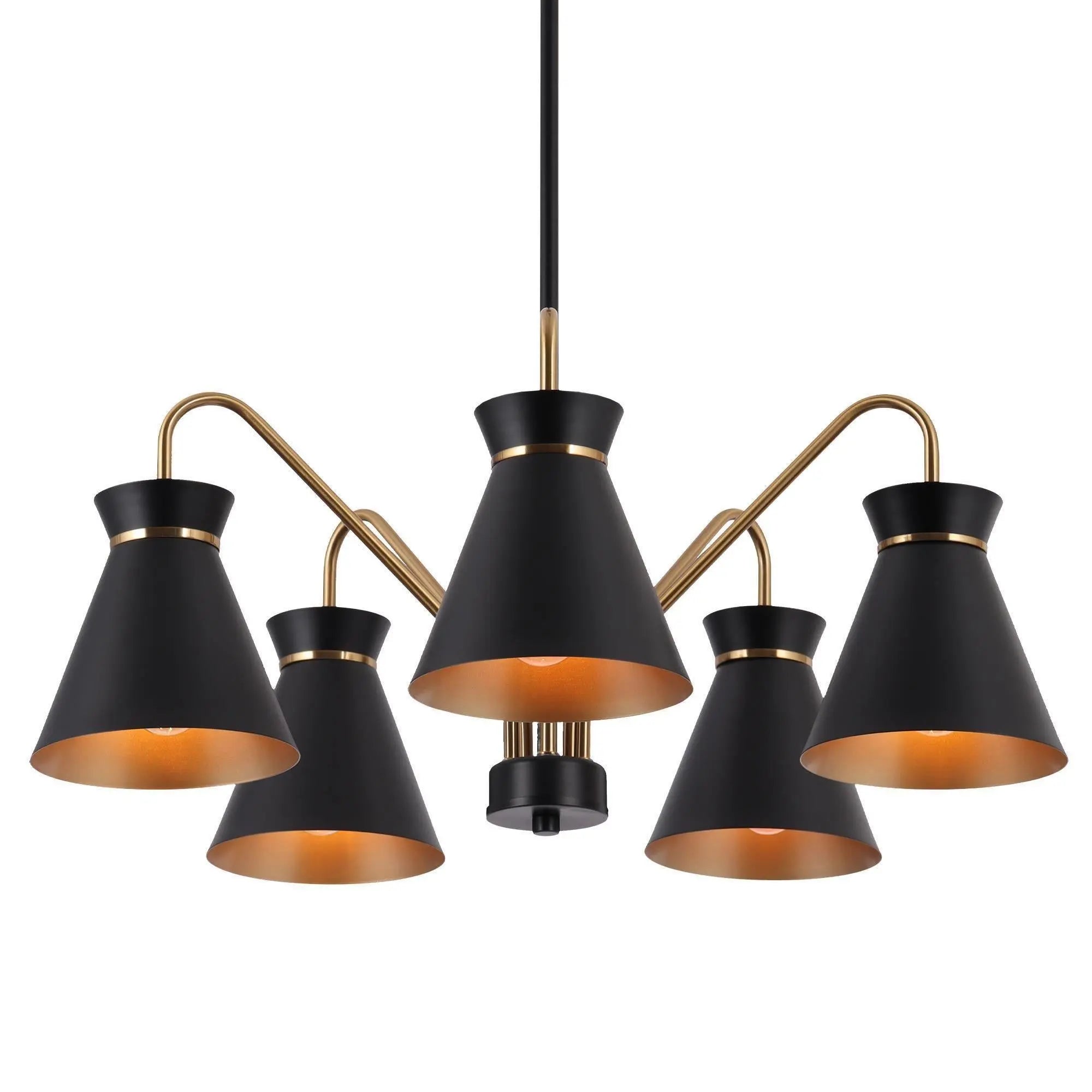 Noah 5-Light Medium Black Chandelier