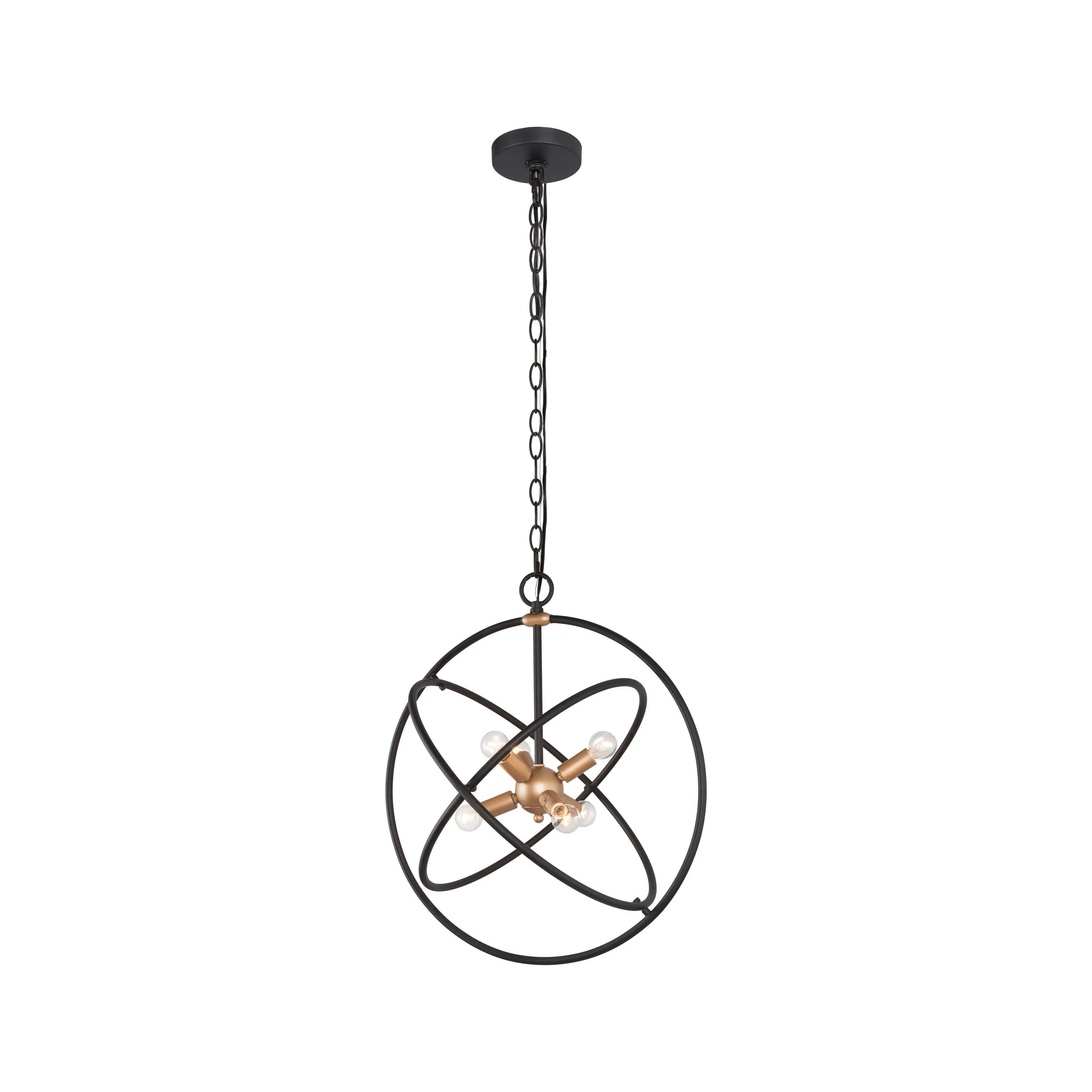 Pamelapola 6-Light Small Black Chandelier