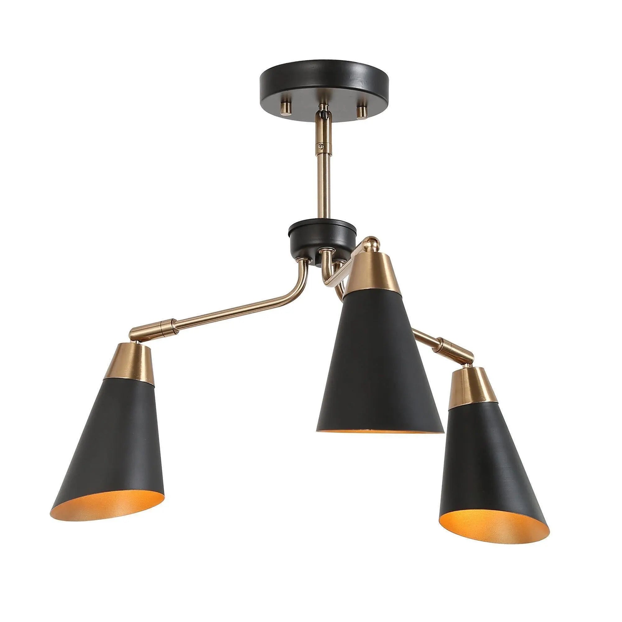 Anthurium 3-Light Medium Black Chandelier