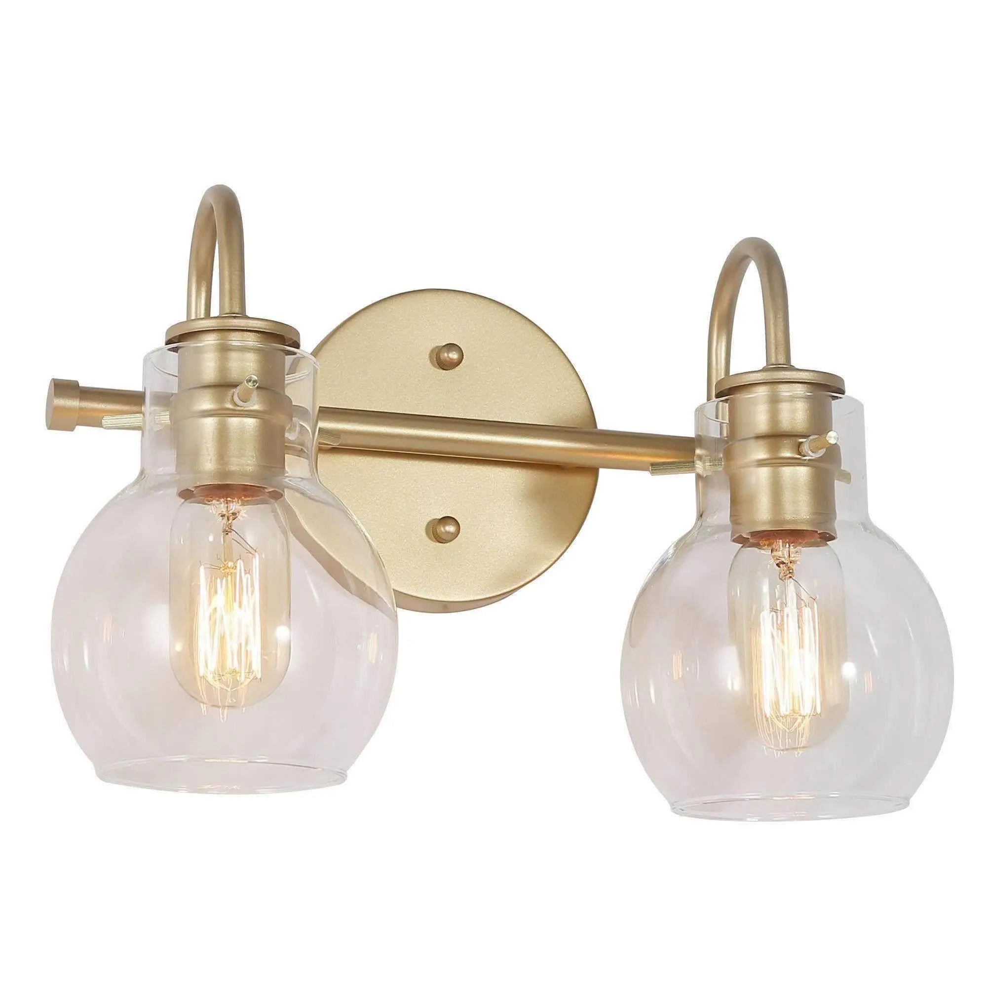 Borislav 2-Light Gold Vanity Light