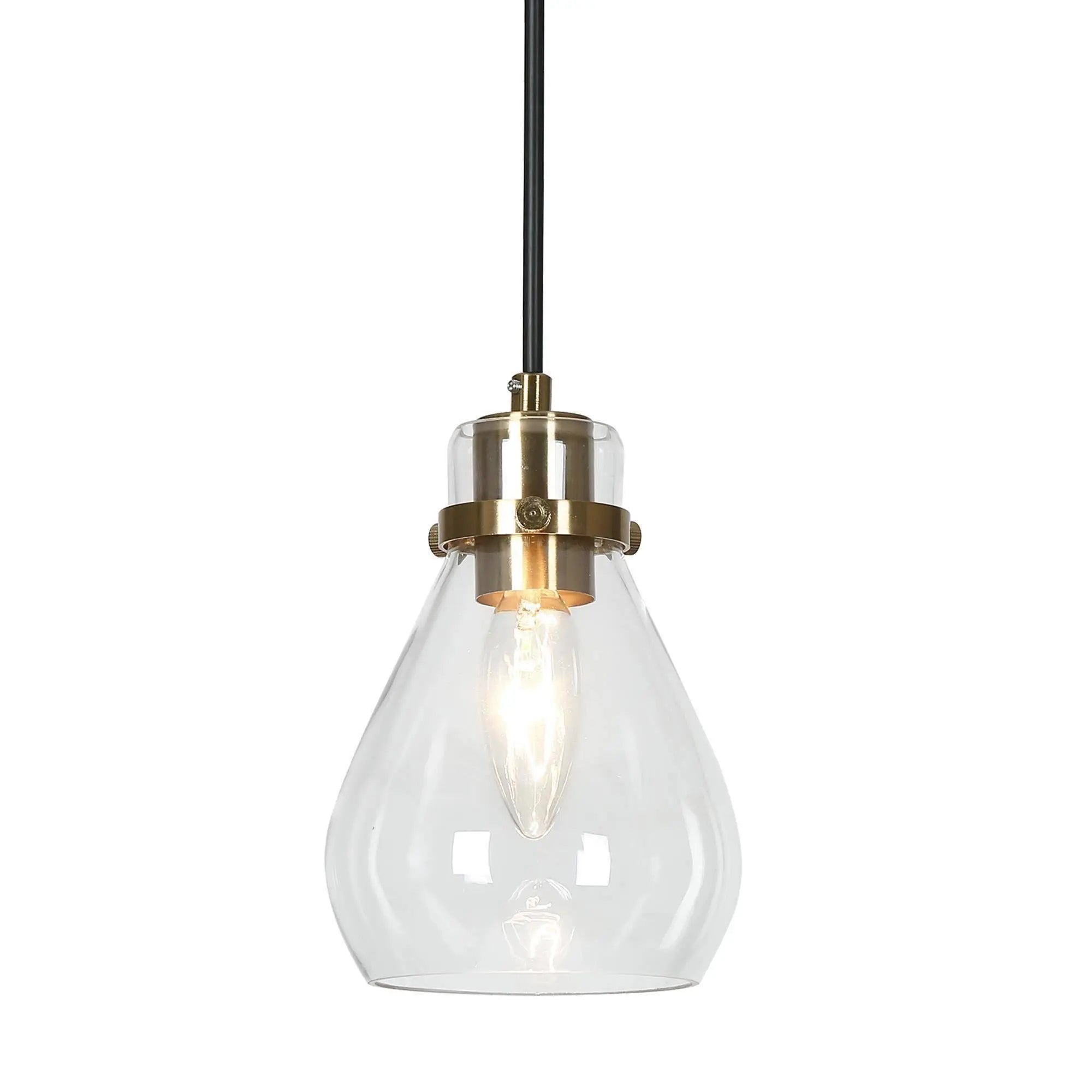 Thimbleweed 1-Light Mini Black Modern Pendant Light Fixtures