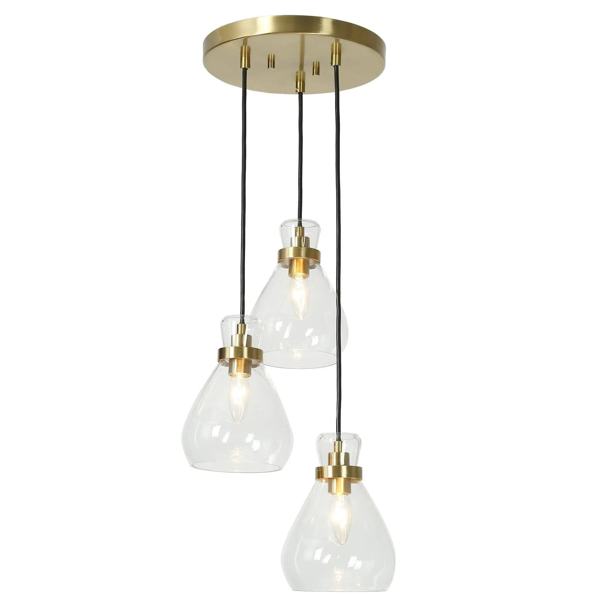 Thimbleweed 3-Light Small Black Chandelier