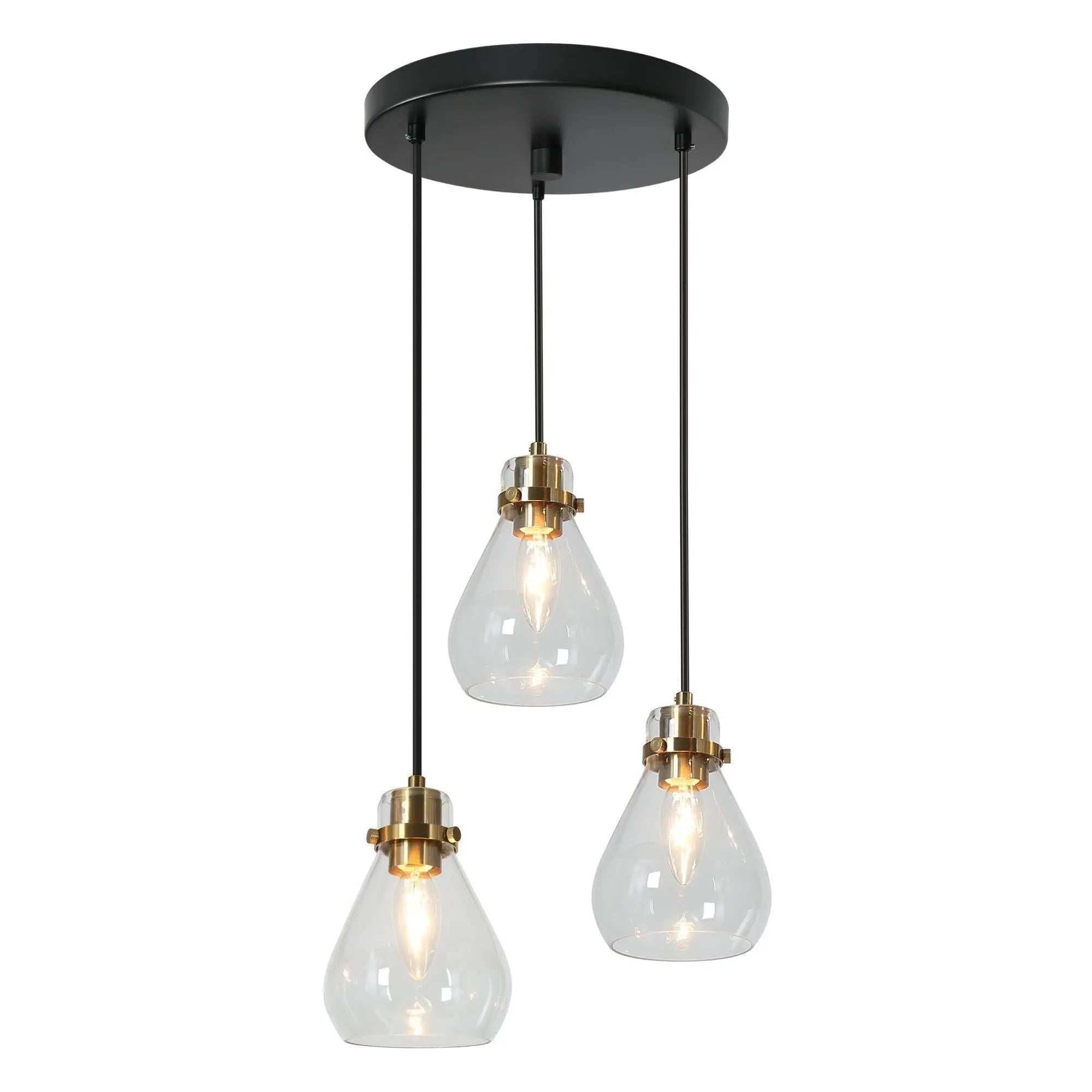 Thimbleweed 3-Light Small Black Chandelier