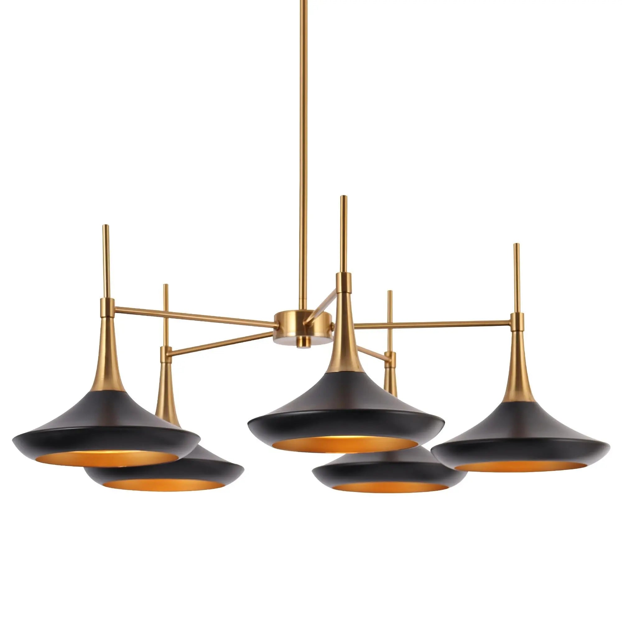 Phapricornus 5-Light Large Black Chandelier