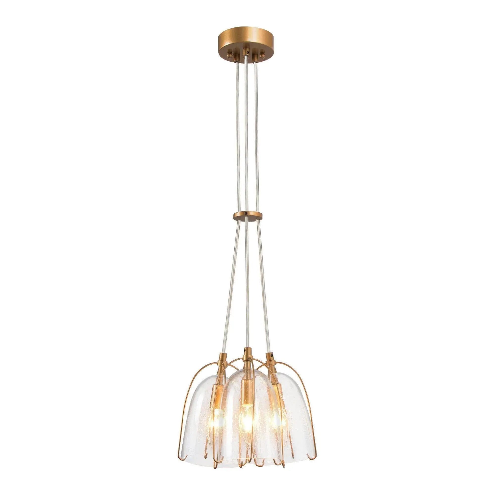 Eritrichium 3-Light Mini Gold Modern Pendant Light Fixtures