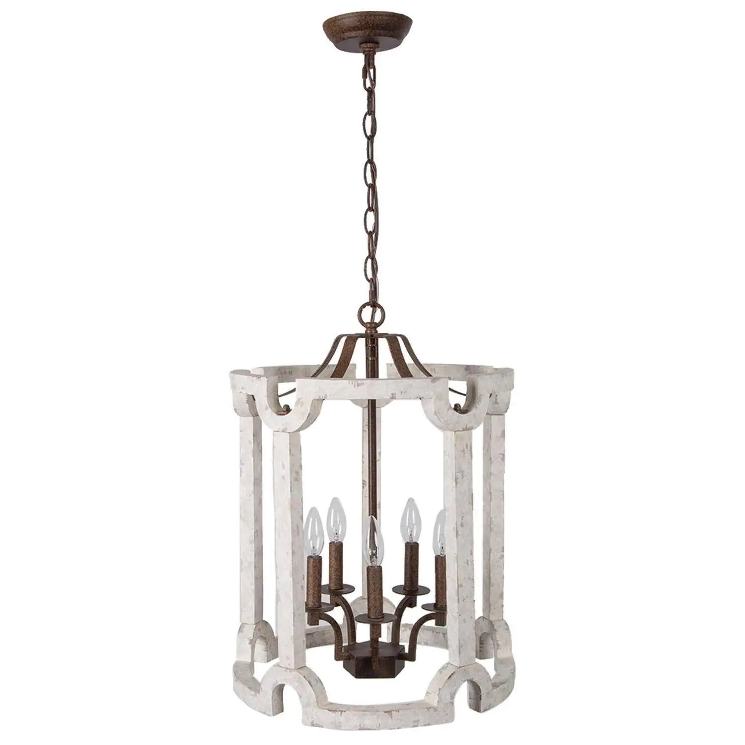 Estournel 5-Light Small White Chandelier