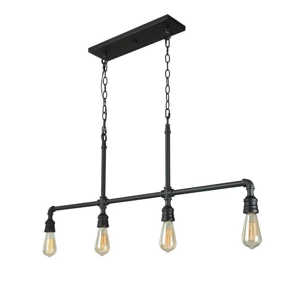 Santinate 4-Light Oversized Black Chandelier