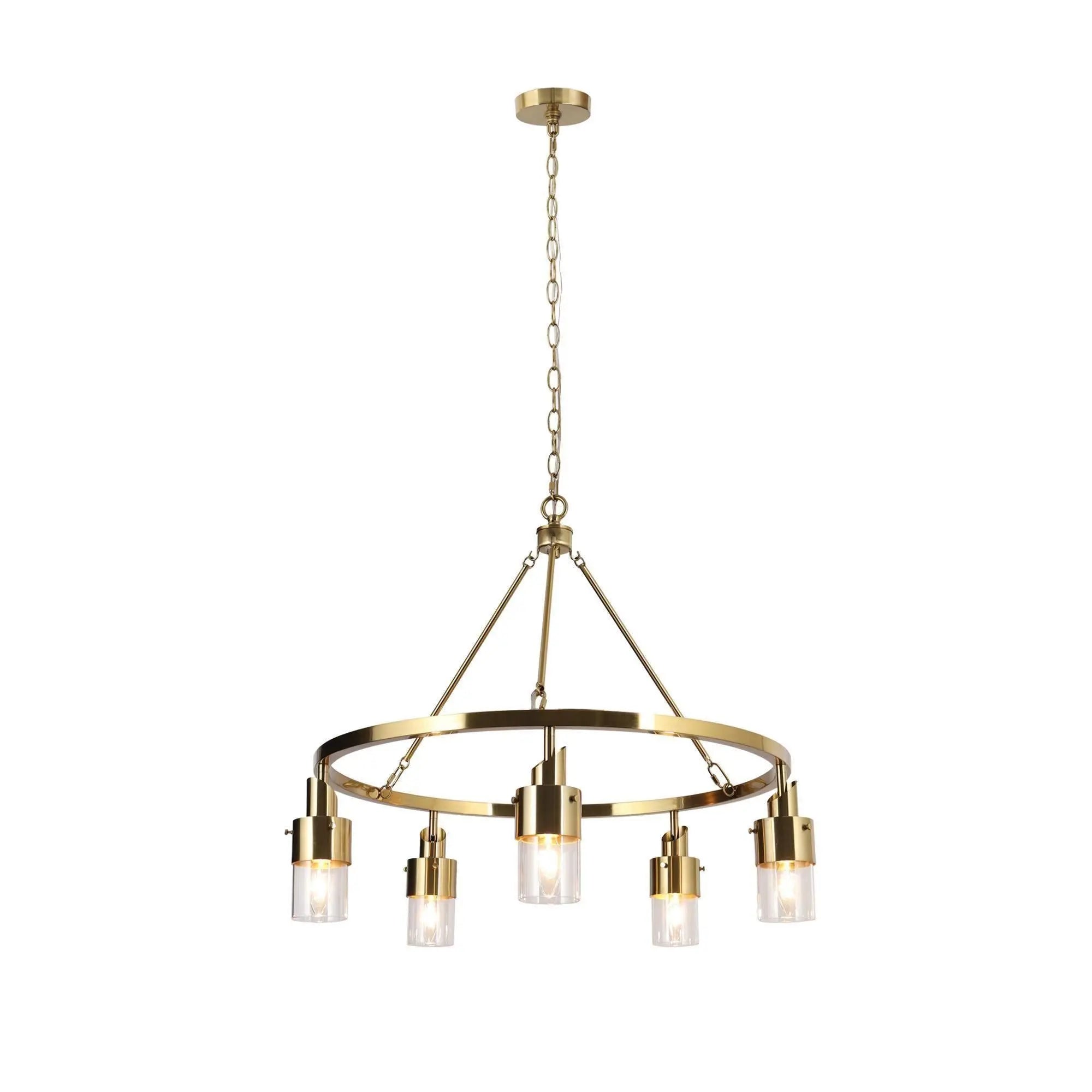 Iphigenia 5-Light Large Brass Chandelier