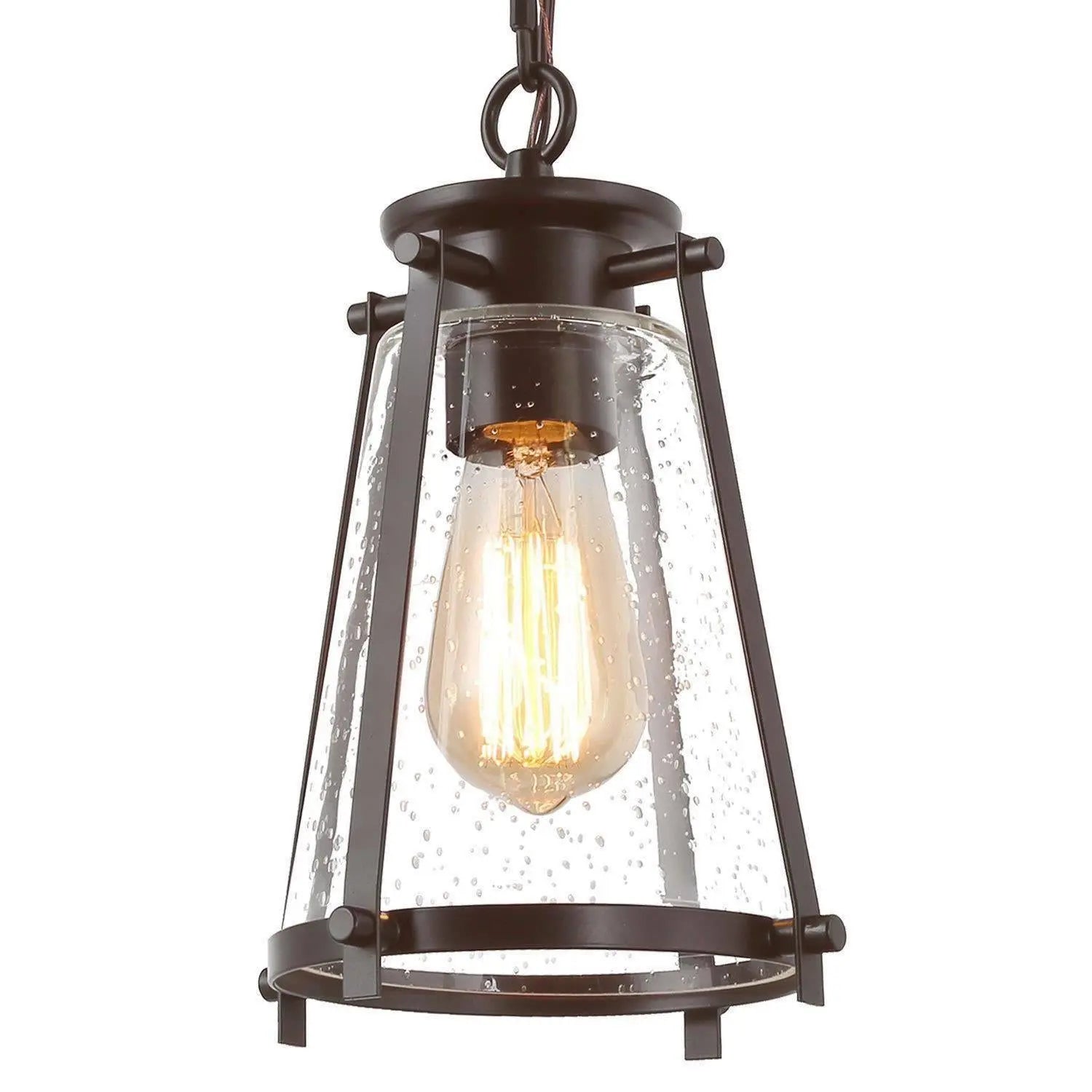 Eunoccaia 1-Light 7.5" Bronze Industrial Pendant Light Fixtures