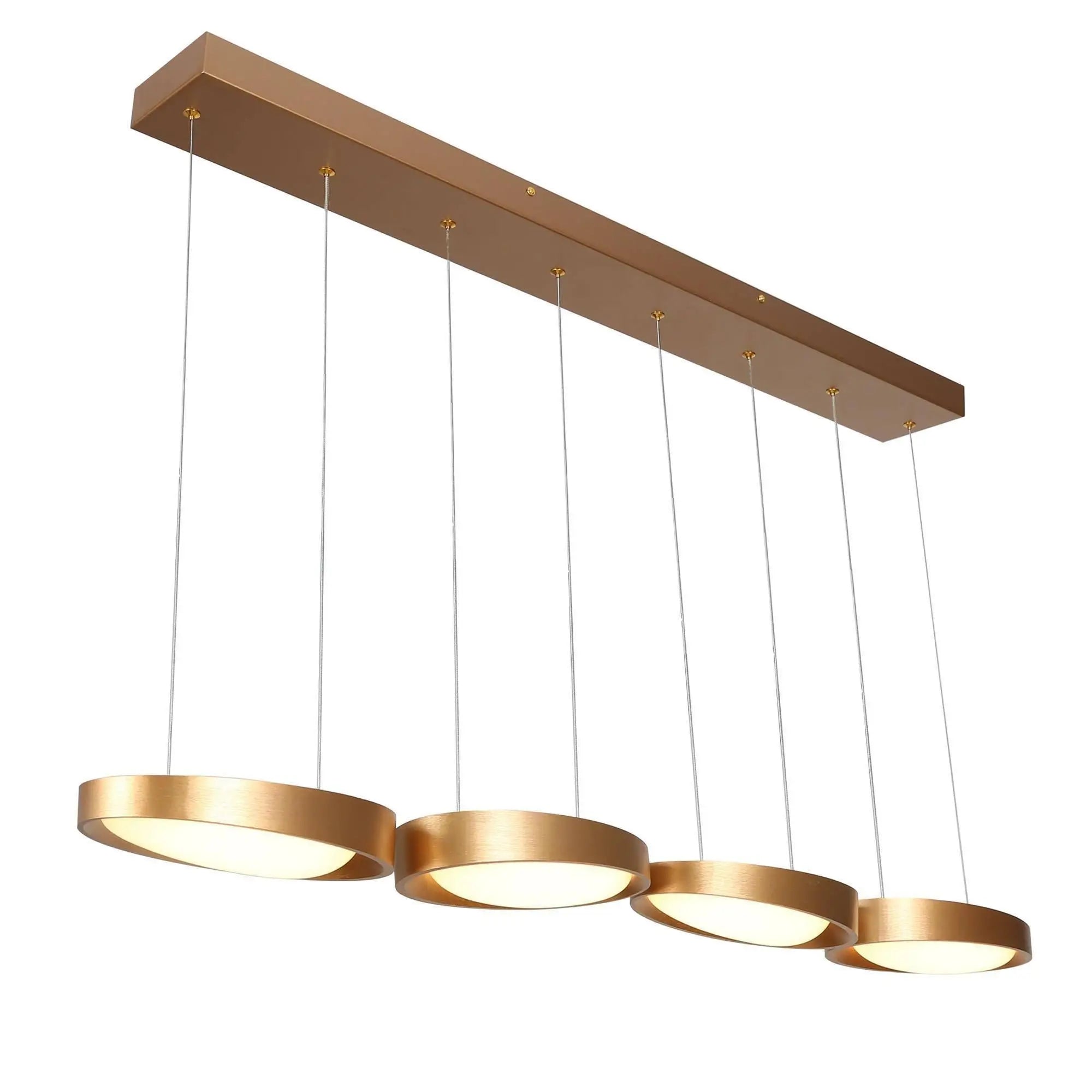 Tabarnak 4-Light 40-in Gold LED Kitchen Island Light