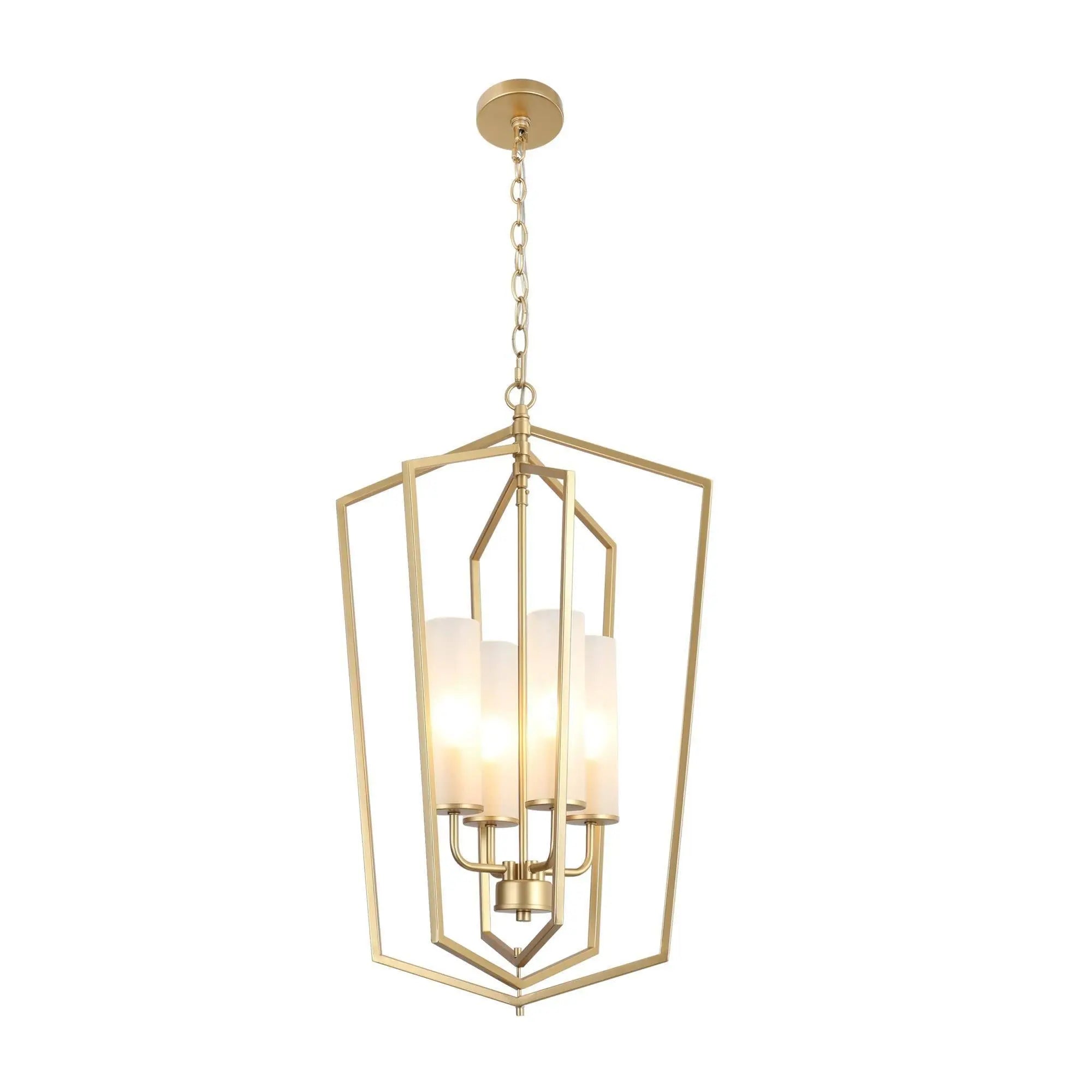 Mesmerizing 4-Light Small Gold Chandelier