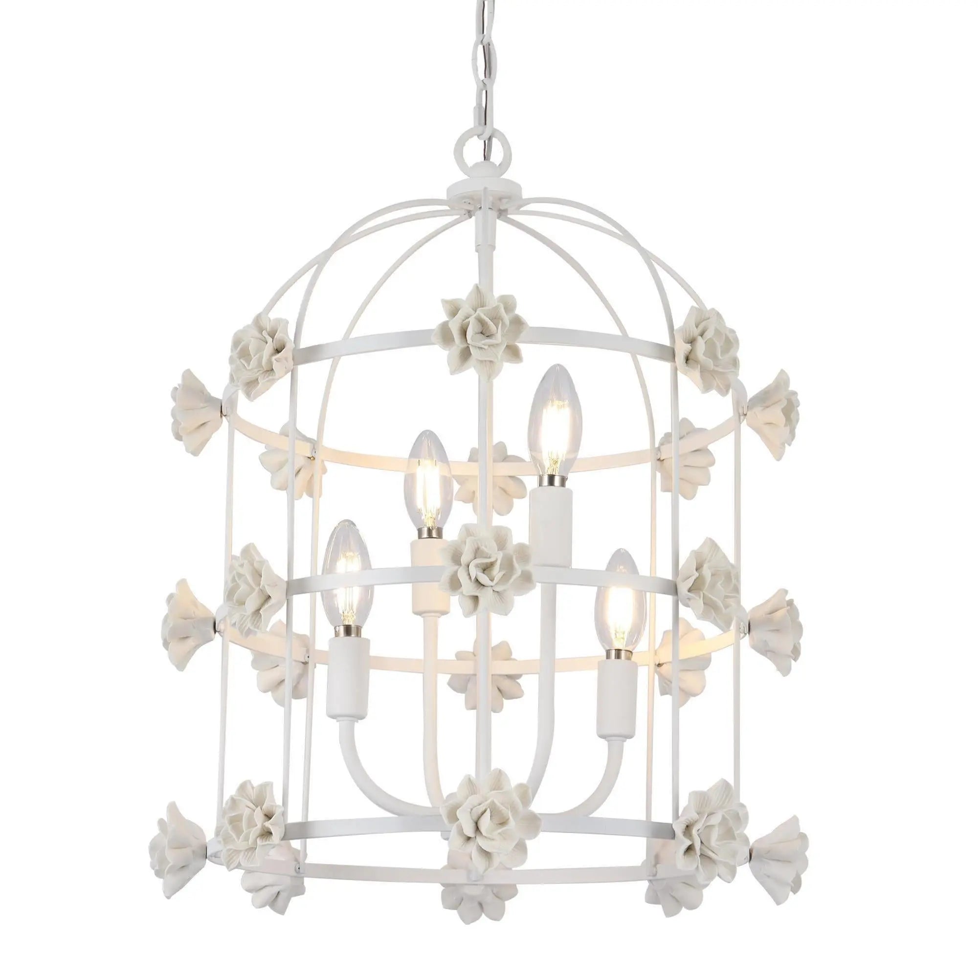 Arianiser 4-Light Small White Chandelier