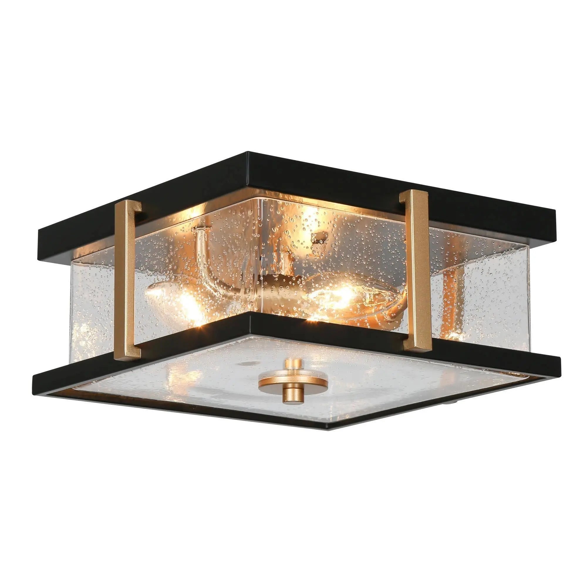 Orpheunican 3-Light Mini Black Flush-Mount Light