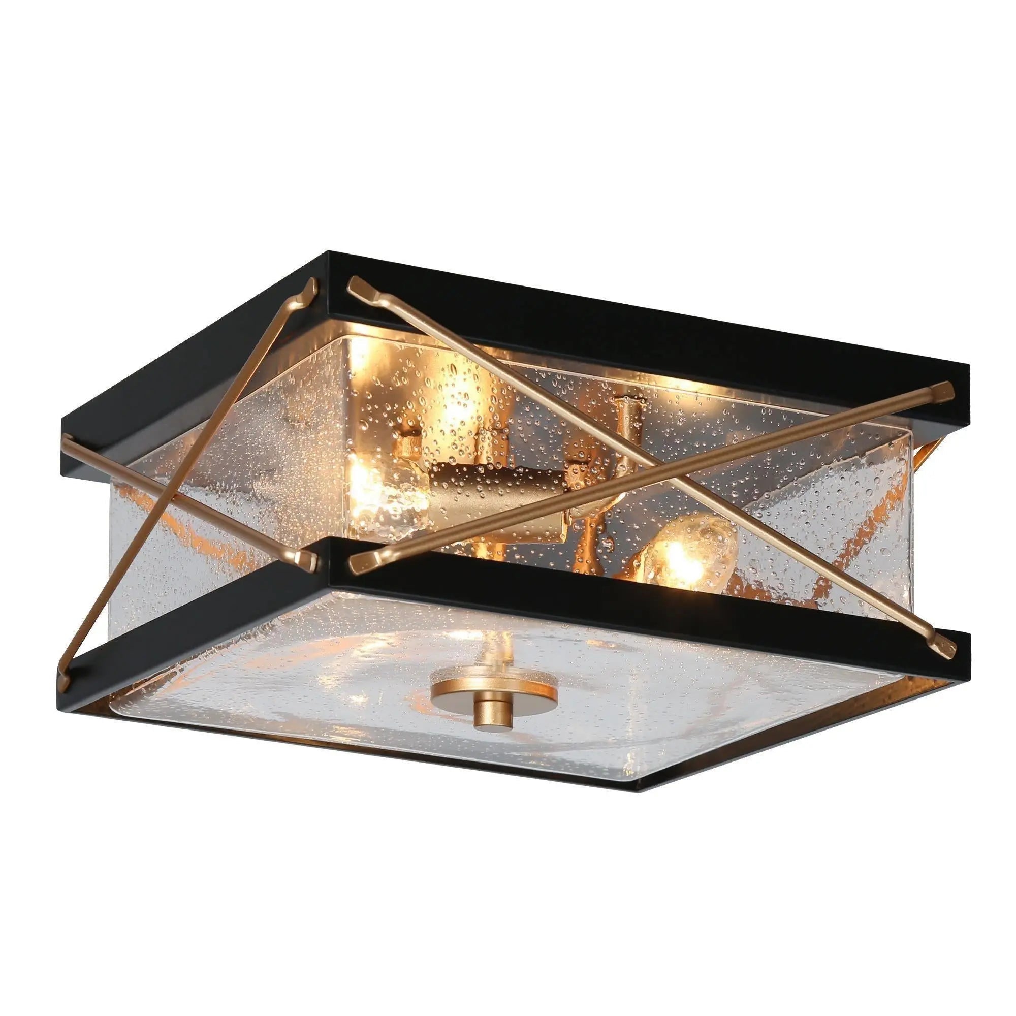 Orpheunican 3-Light Mini Black Flush-Mount Light
